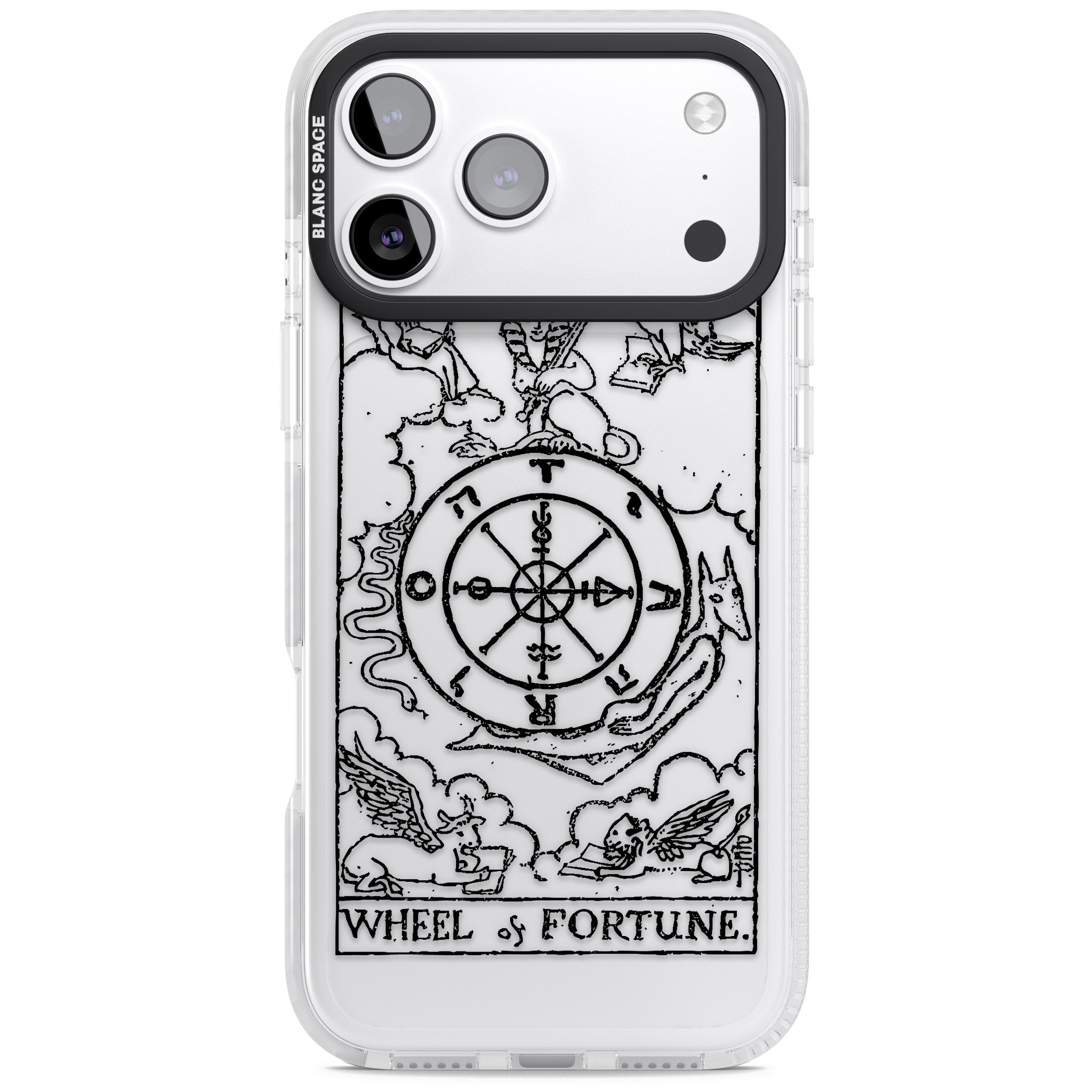 Personalised Wheel Of Fortune Tarot Transparent iPhone 17 Pro Max Impact Clear Phone Case