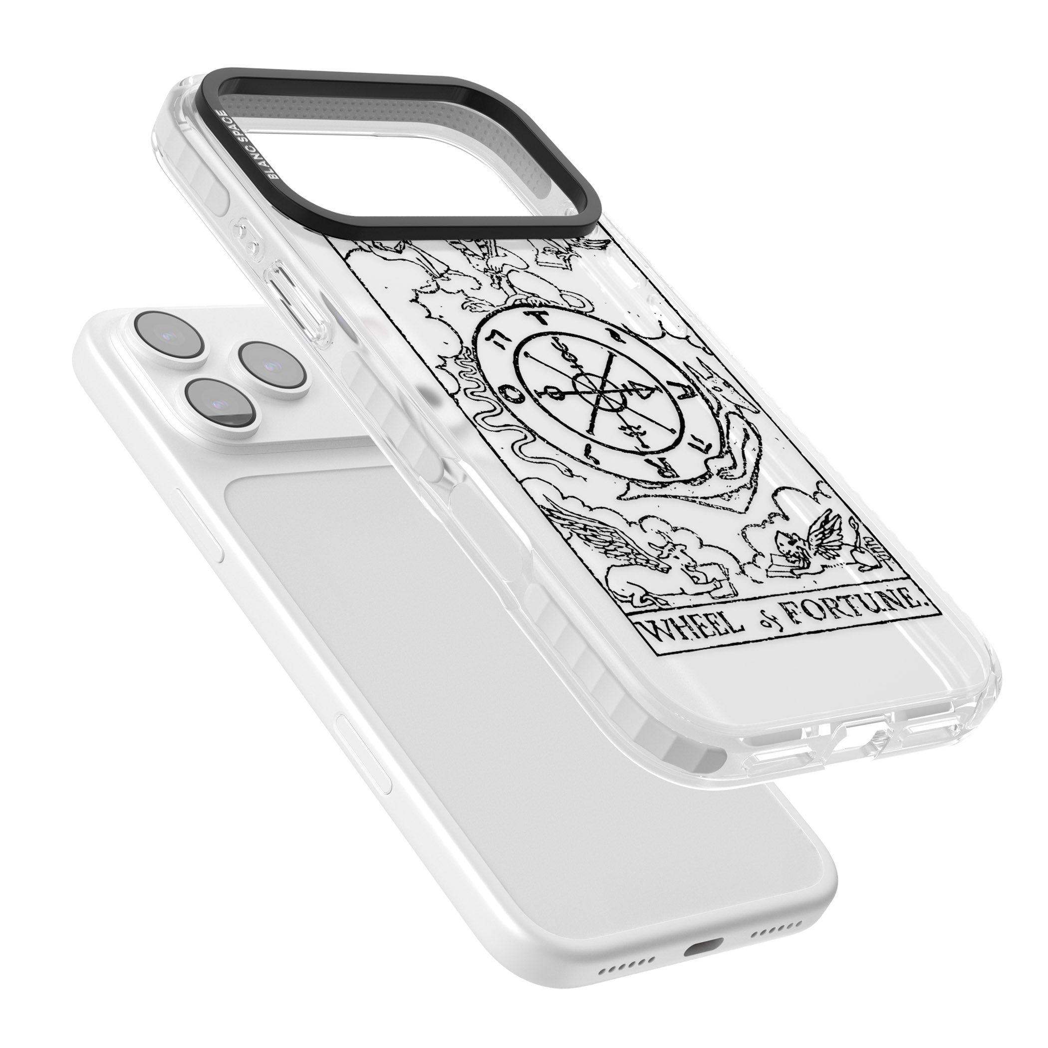 Personalised Wheel Of Fortune Tarot Transparent iPhone 17 Pro Max Impact Clear Phone Case Colours