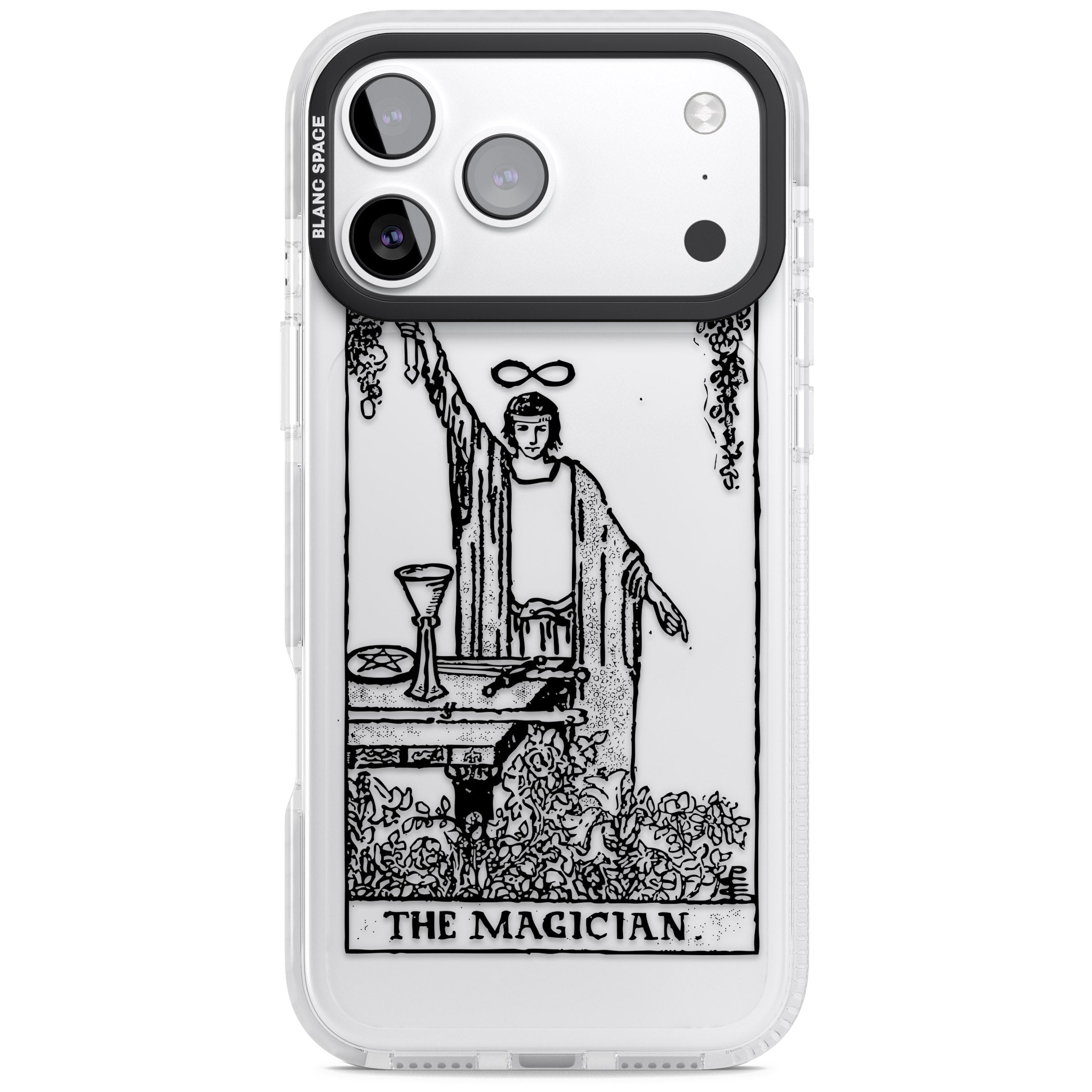 Personalised The Magician Tarot Transparent iPhone 17 Pro Max Impact Clear Phone Case