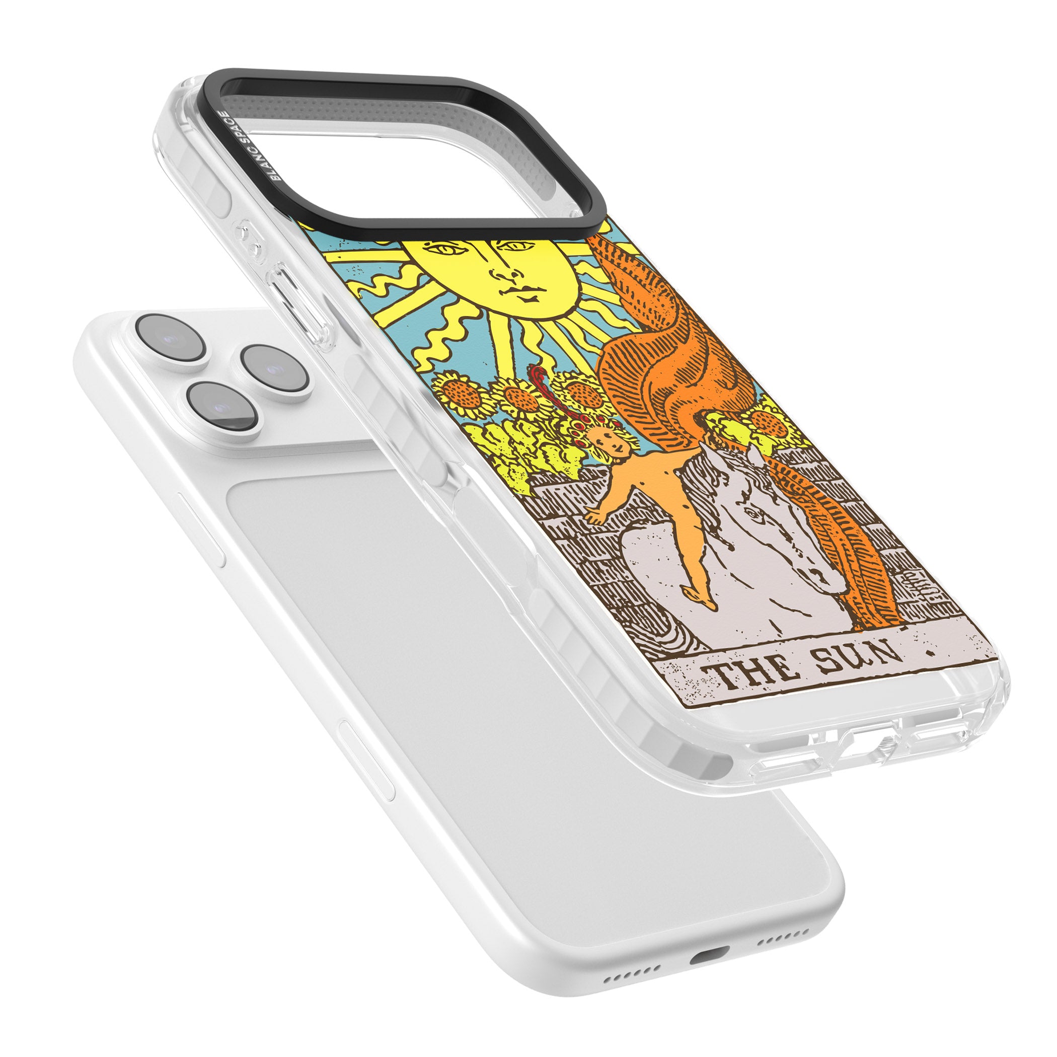 Personalised The Sun Tarot Card (Color) iPhone 17 Pro Max Impact Clear Phone Case Colours