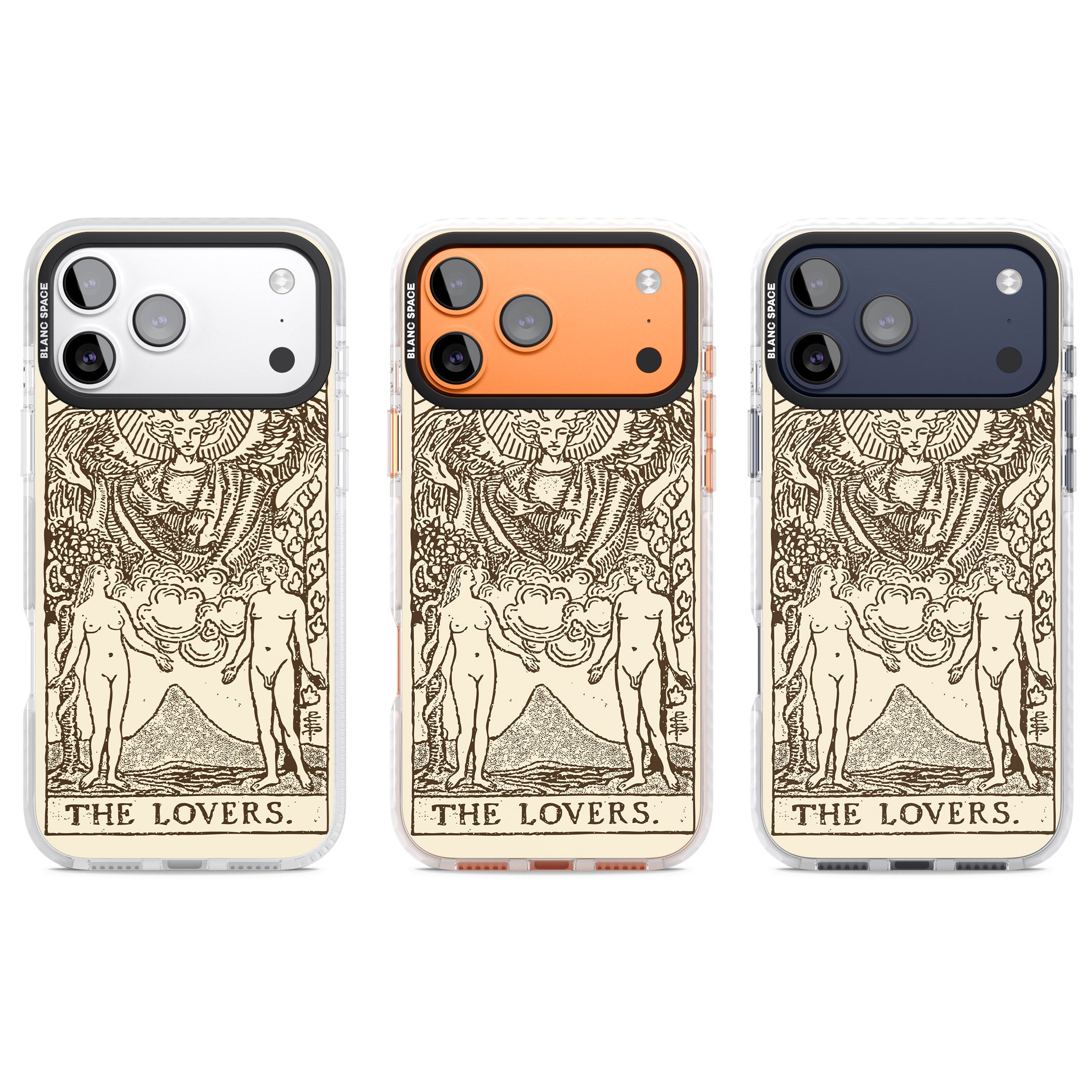 Personalised The Lovers Tarot Card (Cream) iPhone 17 Pro Impact Clear Phone Case APT Impact Protection