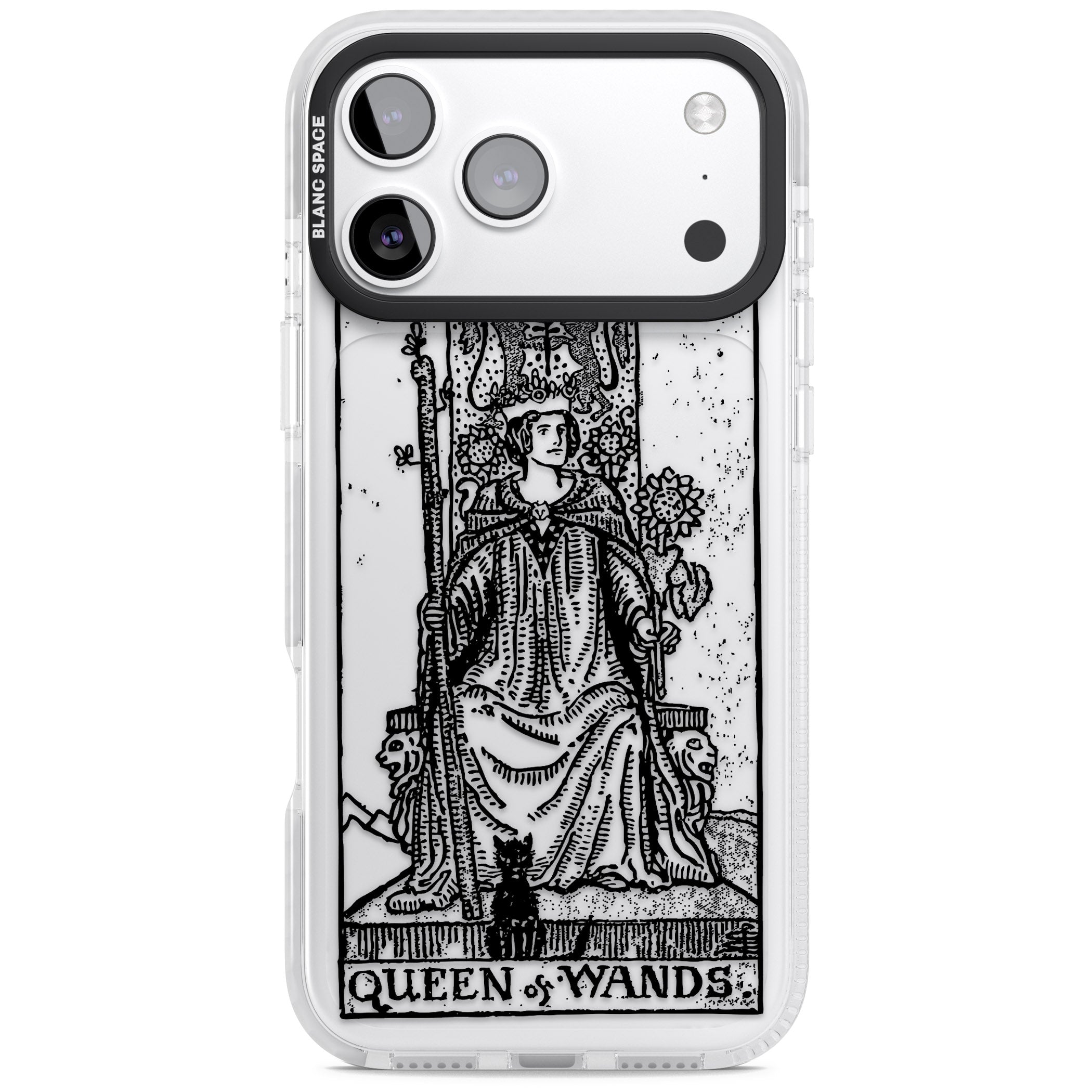 Personalised Queen Of Wands Tarot Card (Clear) iPhone 17 Pro Max Impact Clear Phone Case