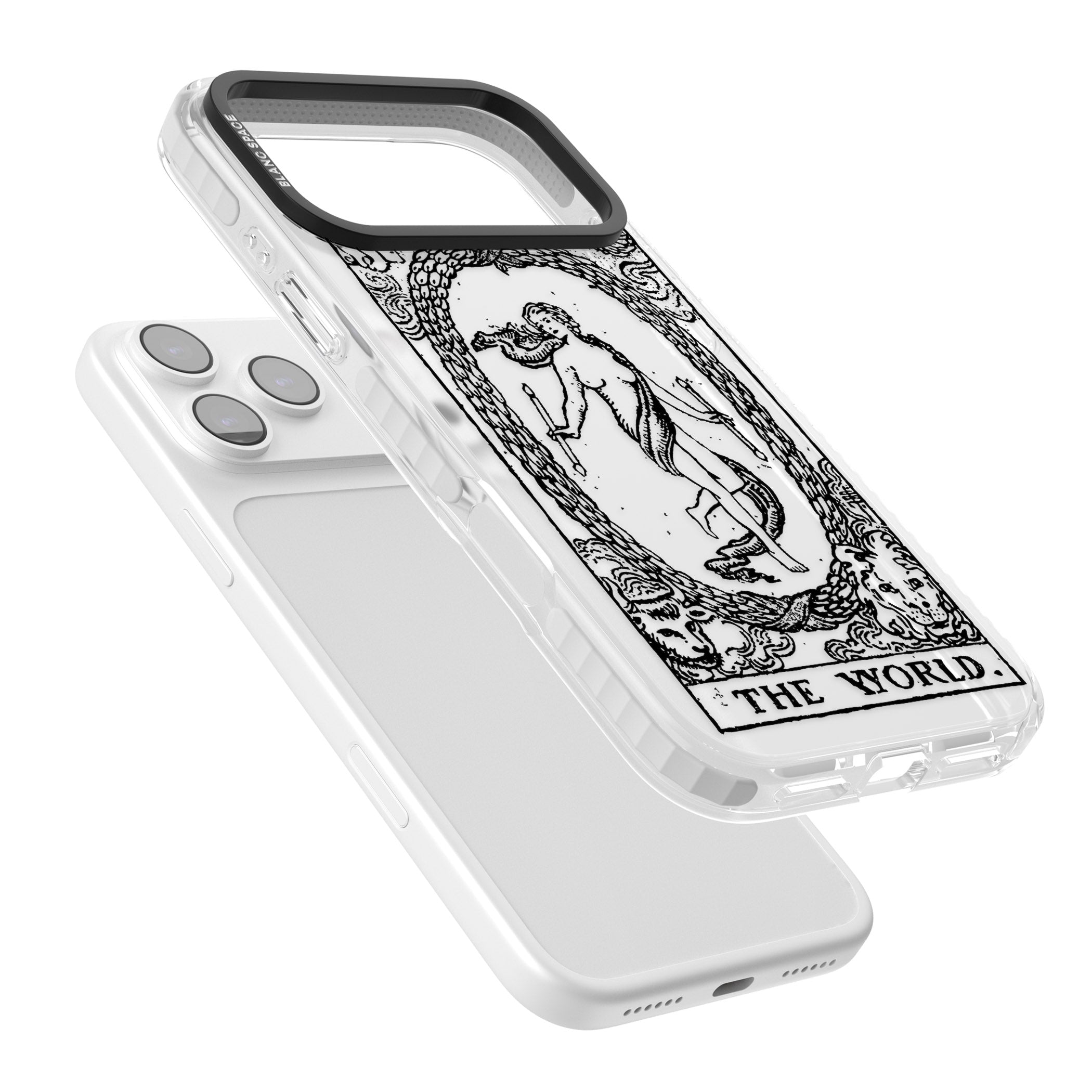 Personalised The World Tarot Card (Clear) iPhone 17 Pro Max Impact Clear Phone Case Colours