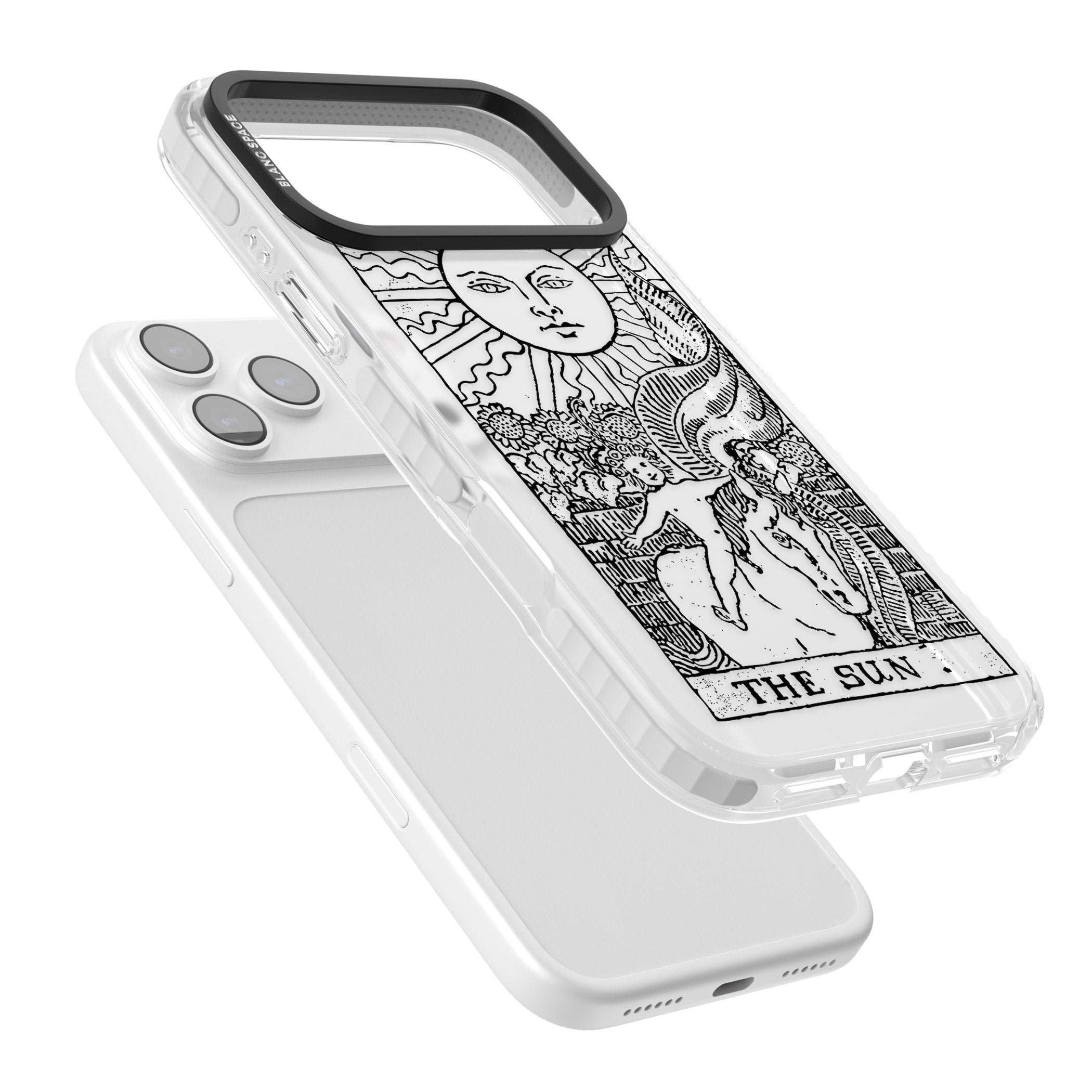 Personalised The Sun Tarot Card (Clear) iPhone 17 Pro Max Impact Clear Phone Case Colours
