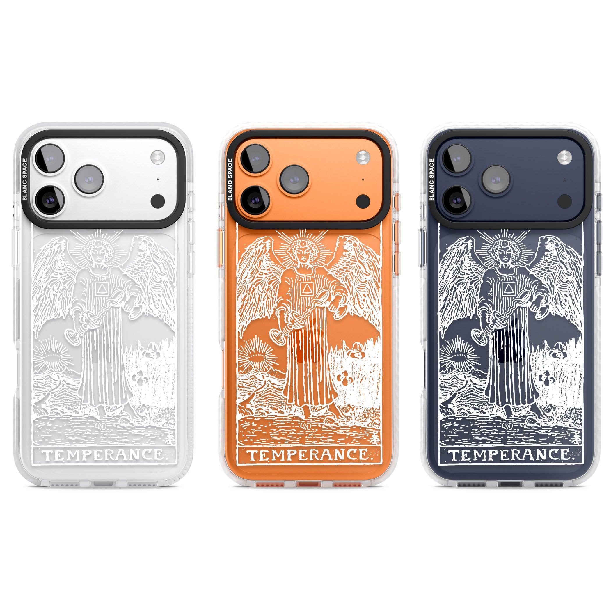 Personalised Temperance Tarot Card (White) iPhone 17 Pro Impact Clear Phone Case APT Impact Protection