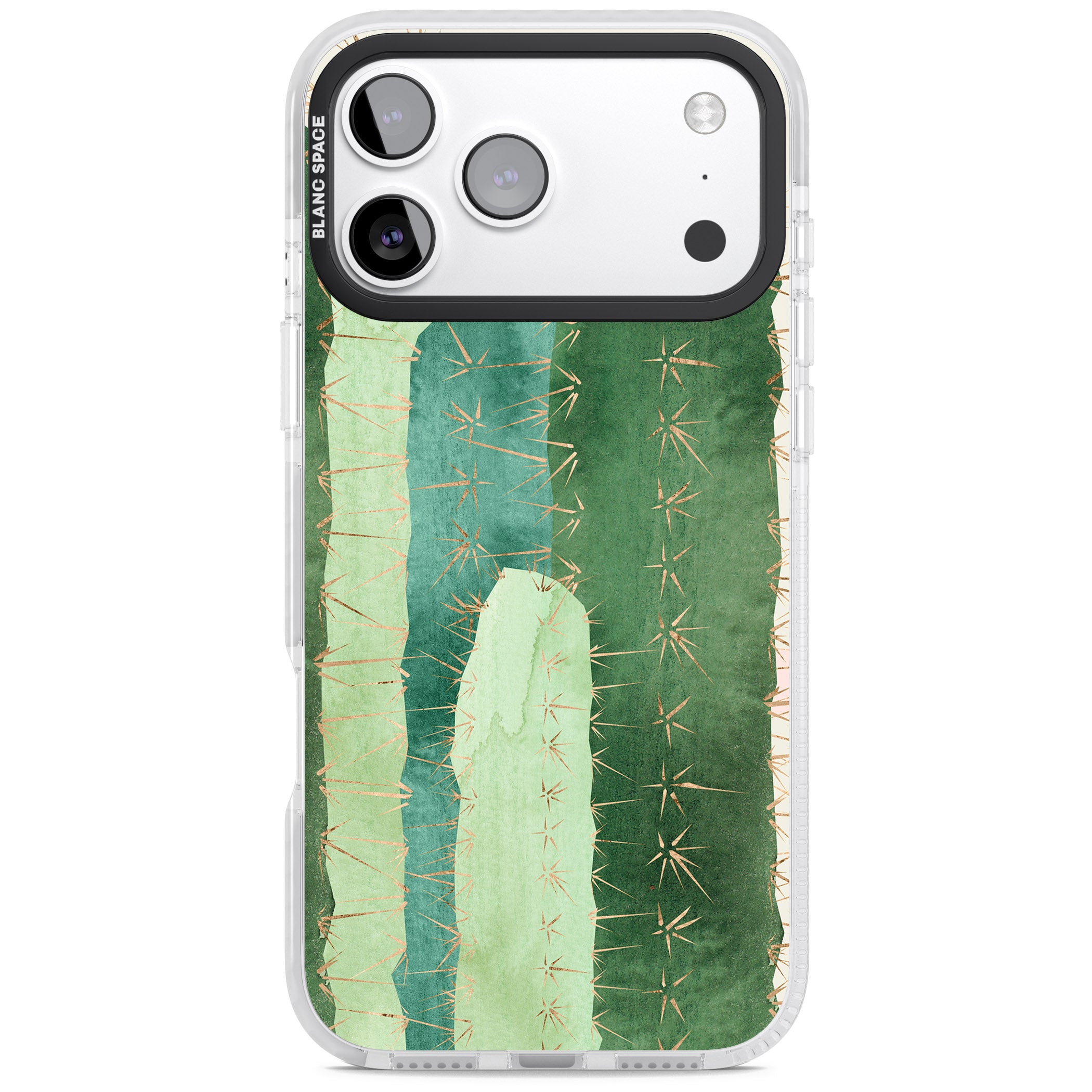 Large Cacti iPhone 17 Pro Max Impact Clear Phone Case