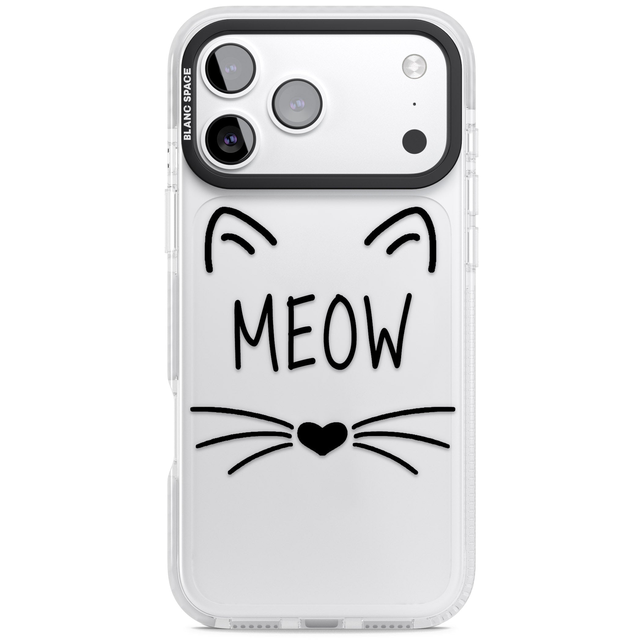 Cat Whiskers iPhone 17 Pro Max Impact Clear Phone Case