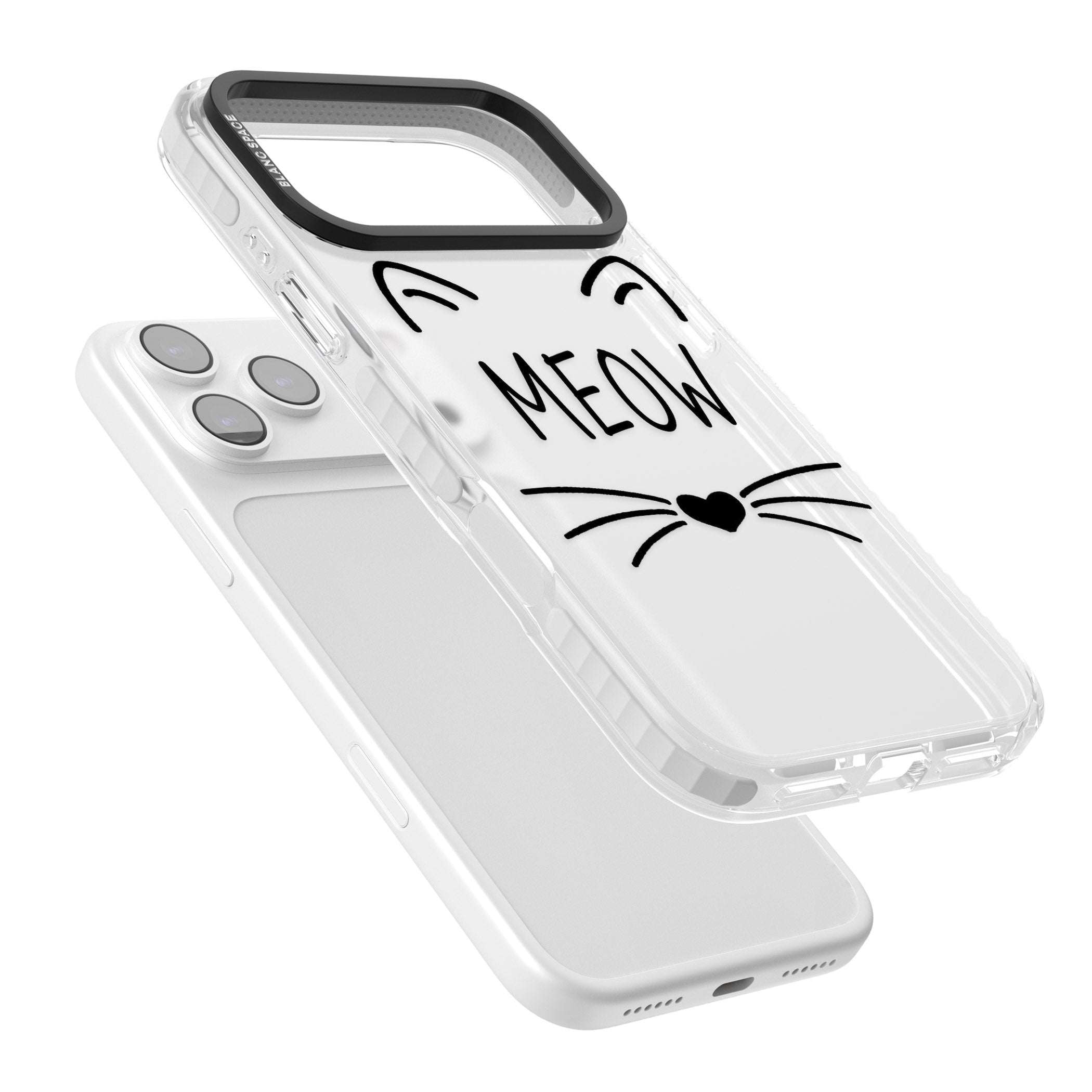 Cat Whiskers iPhone 17 Pro Max Impact Clear Phone Case Colours
