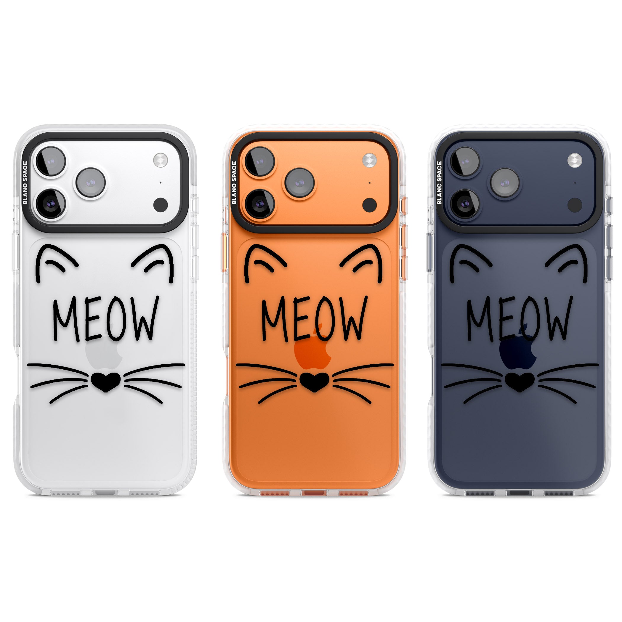 Cat Whiskers iPhone 17 Pro Impact Clear Phone Case APT Impact Protection