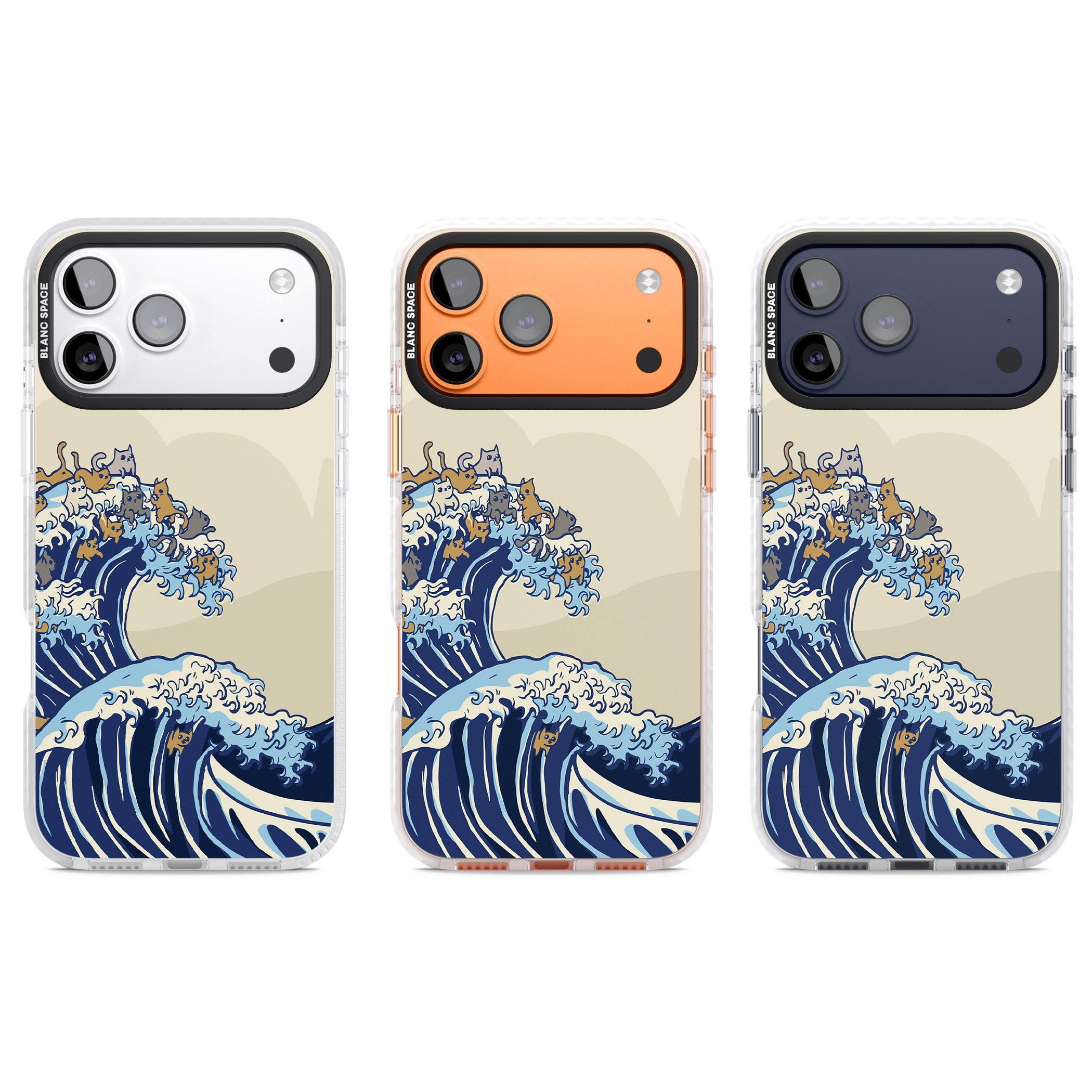 The Great Cat Wave iPhone 17 Pro Impact Clear Phone Case APT Impact Protection