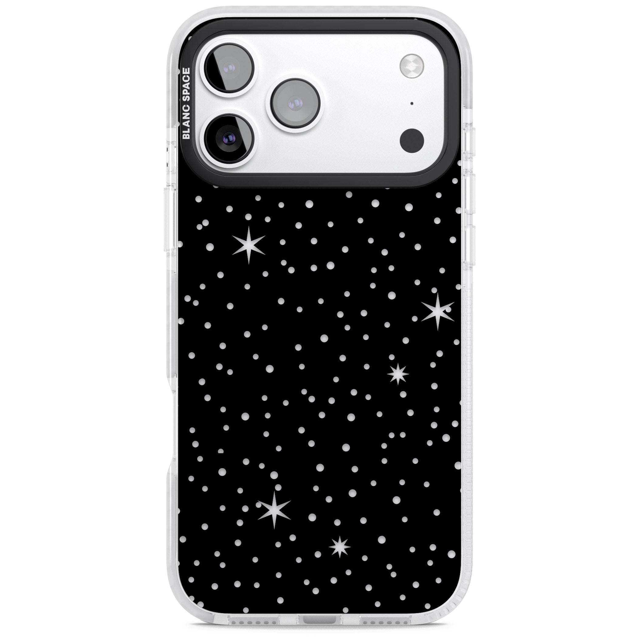Celestial Cut Out Stars iPhone 17 Pro Max Impact Clear Phone Case