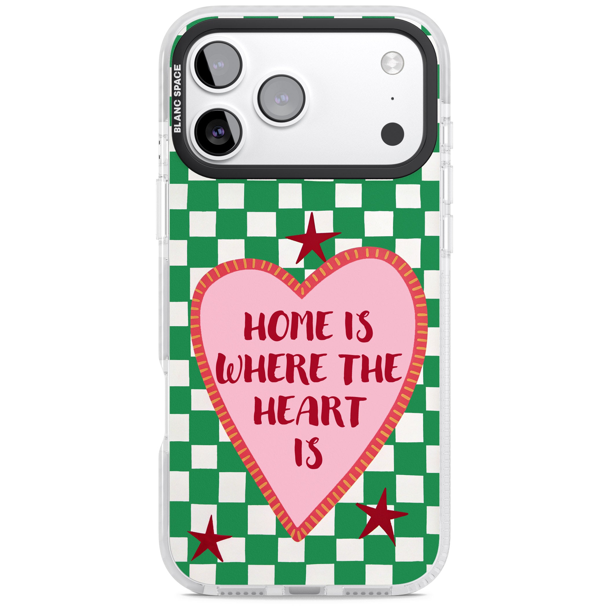 Home Is Where The Heart Is iPhone 17 Pro Max Impact Clear Phone Case