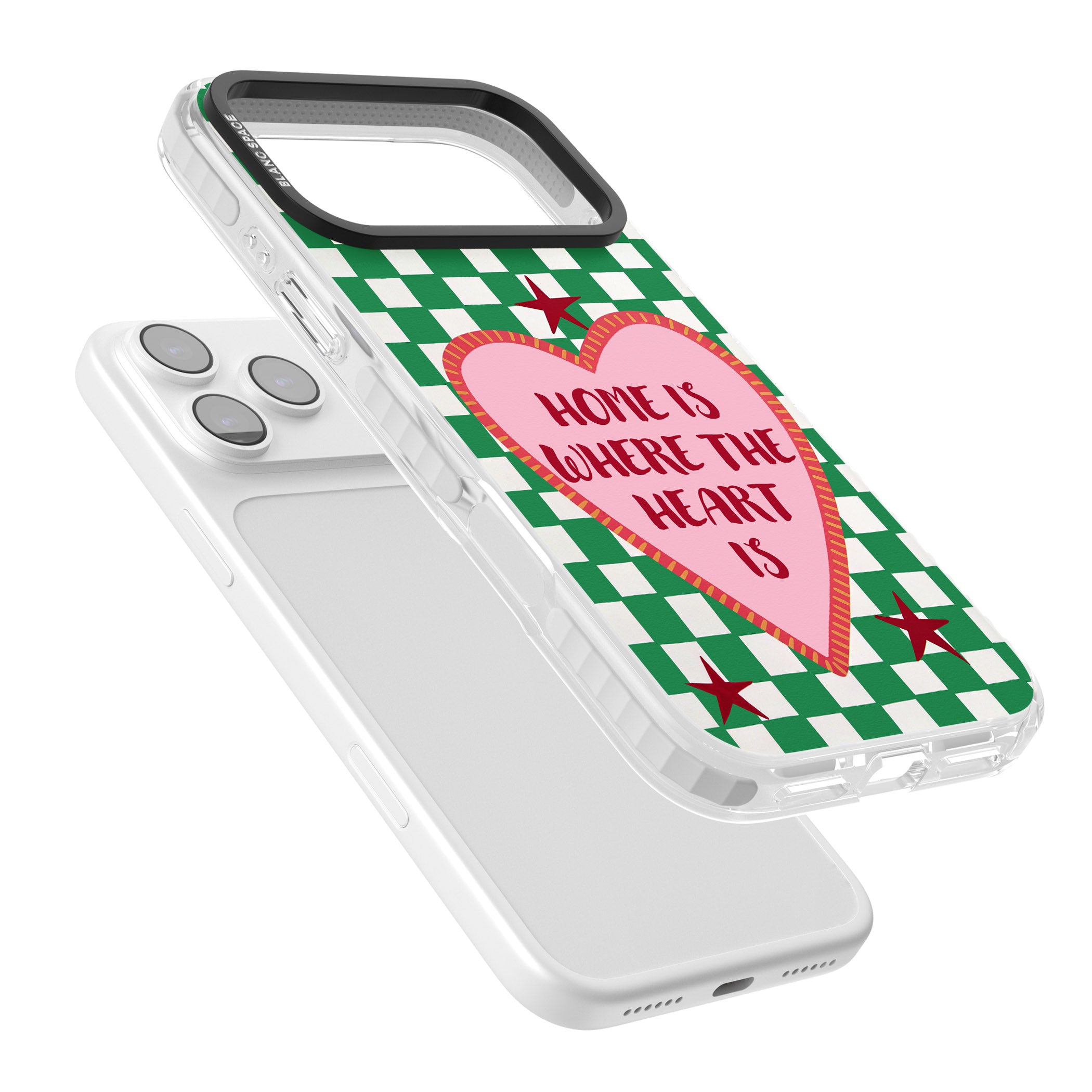 Home Is Where The Heart Is iPhone 17 Pro Max Impact Clear Phone Case Colours