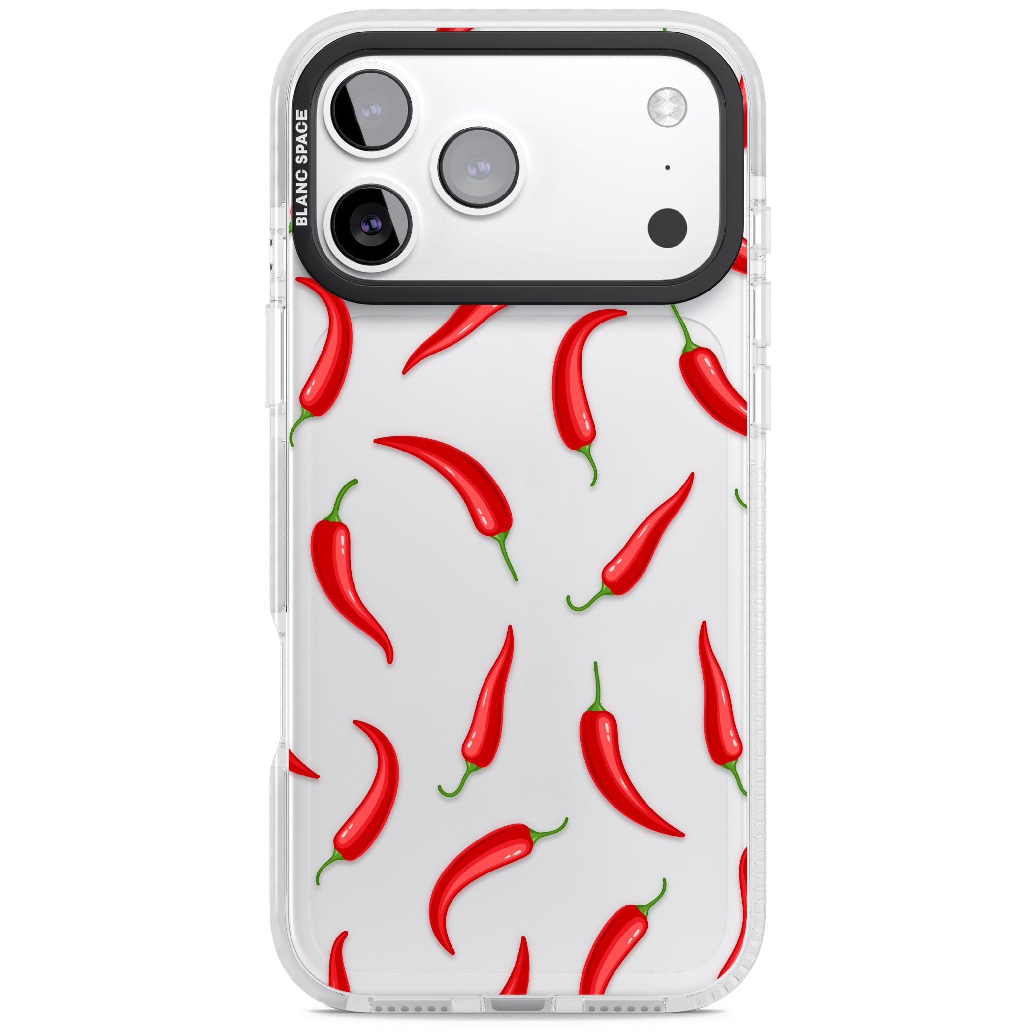 Chilli Pattern iPhone 17 Pro Max Impact Clear Phone Case