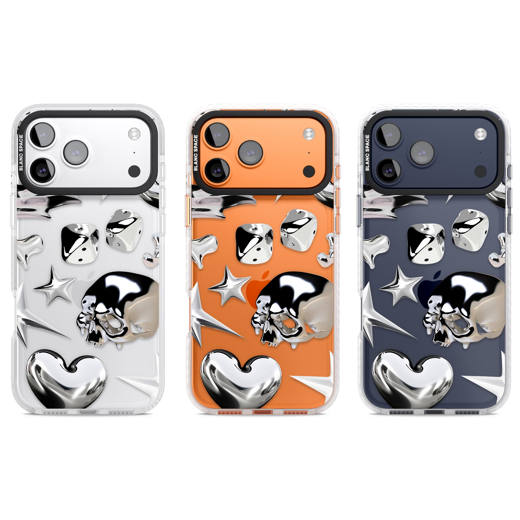 Chromed iPhone 17 Pro Impact Clear Phone Case APT Impact Protection