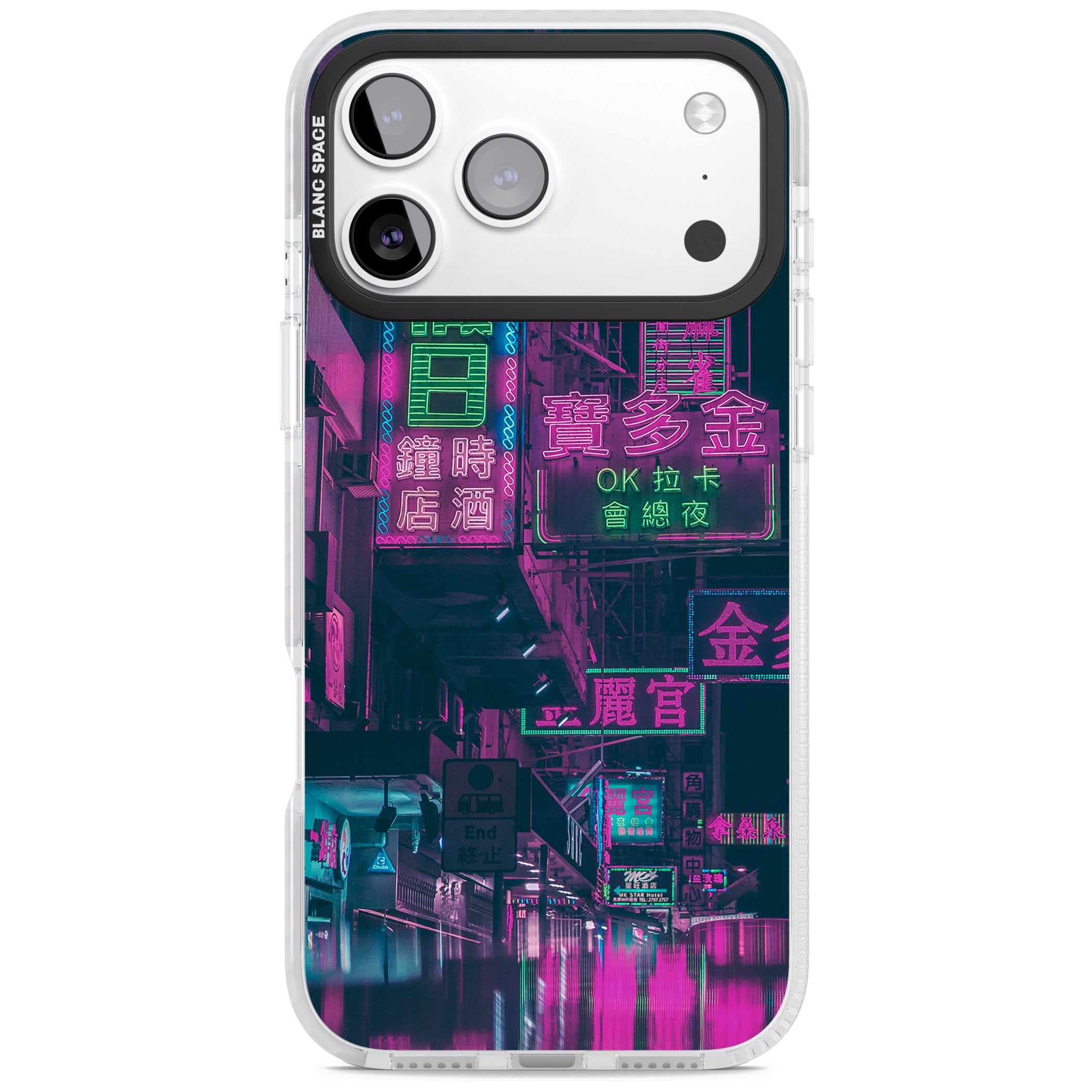 Neon Night Strip iPhone 17 Pro Max Impact Clear Phone Case