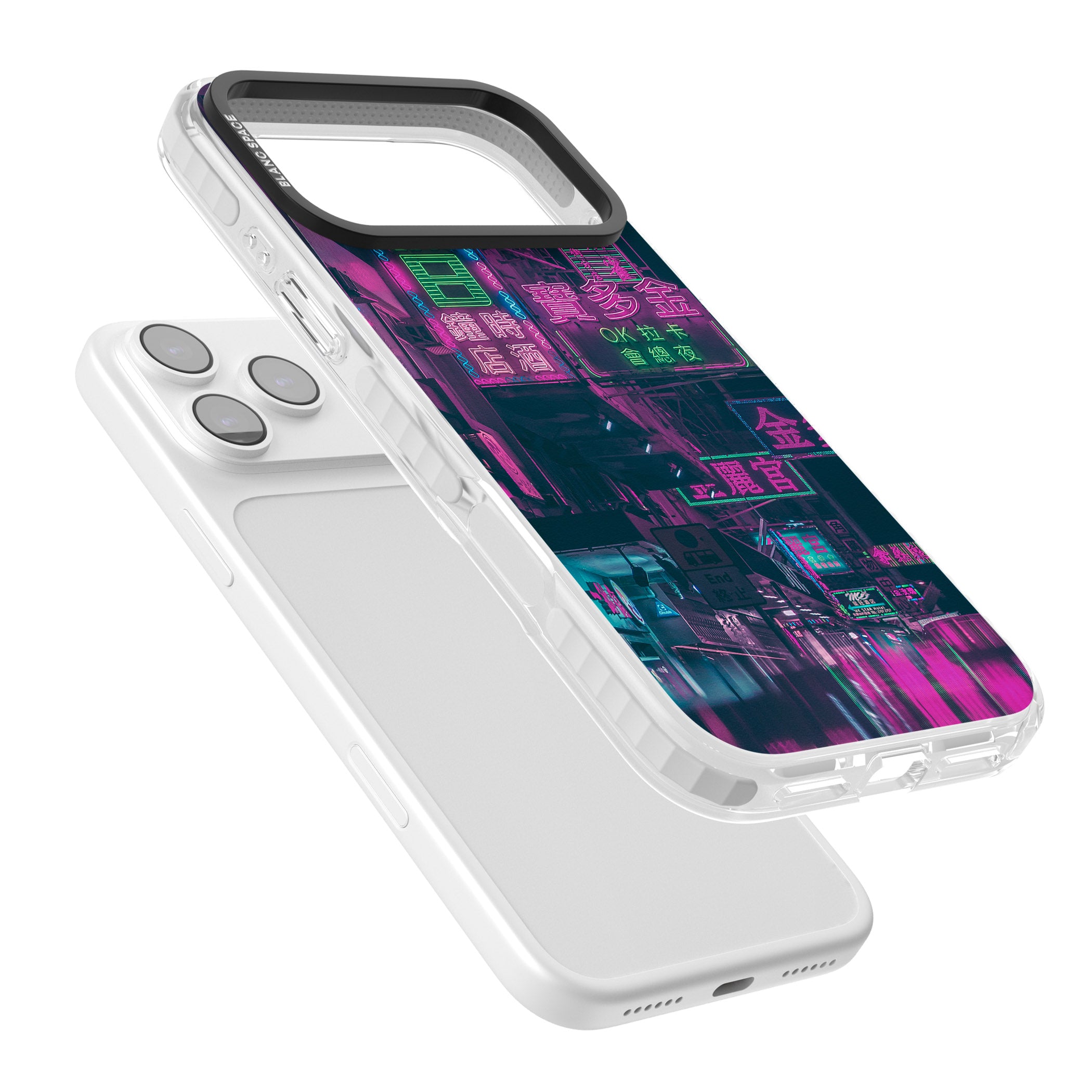 Neon Night Strip iPhone 17 Pro Max Impact Clear Phone Case Colours