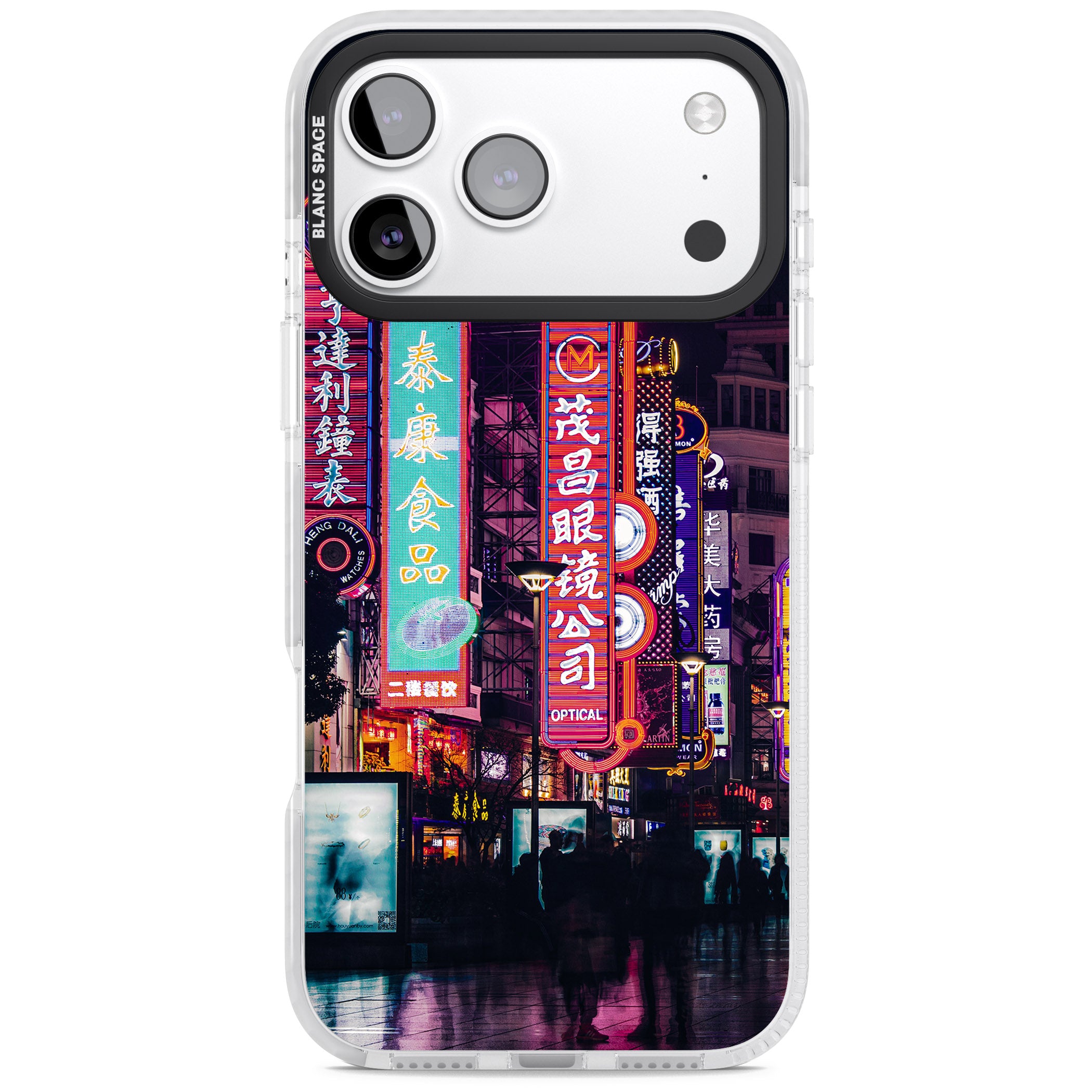 Neon Streets iPhone 17 Pro Max Impact Clear Phone Case