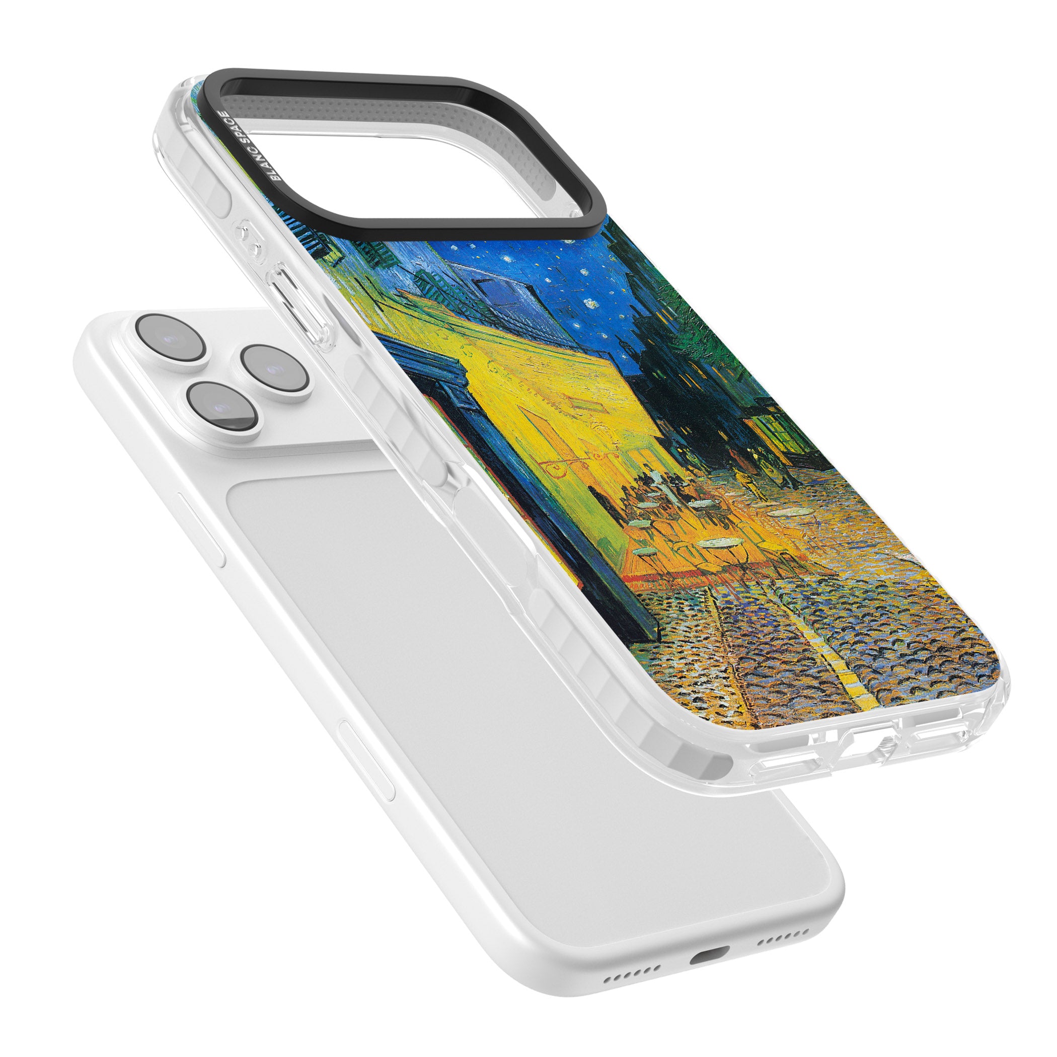 Café Terrace At Night iPhone 17 Pro Max Impact Clear Phone Case Colours