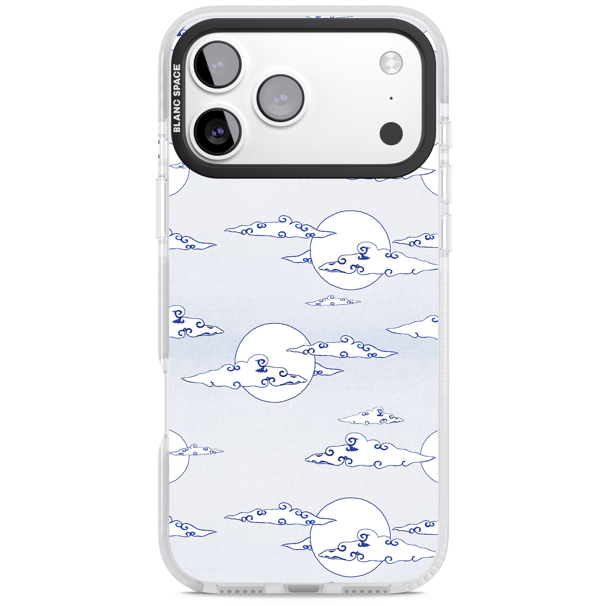 Moon & Clouds iPhone 17 Pro Max Impact Clear Phone Case