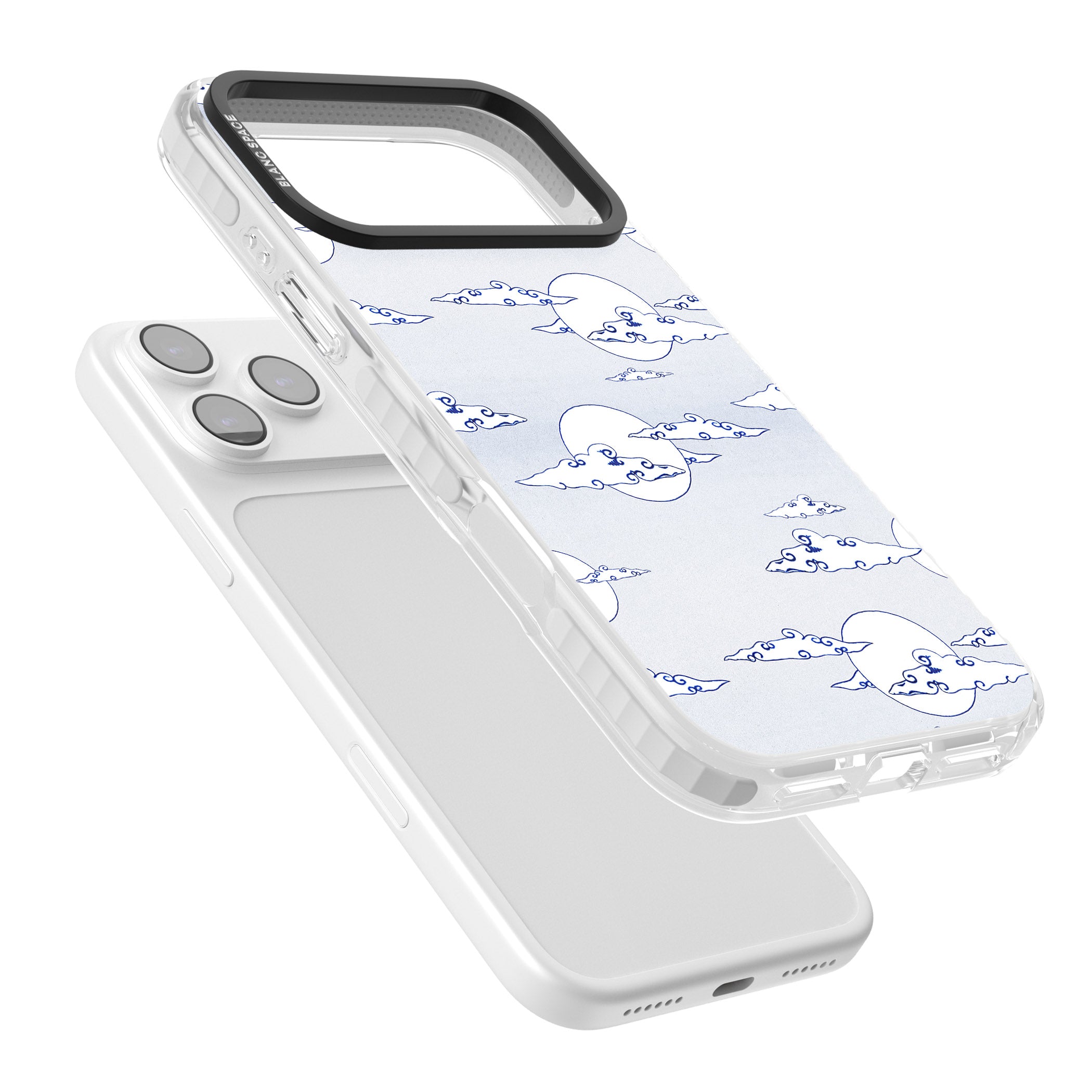 Moon & Clouds iPhone 17 Pro Max Impact Clear Phone Case Colours