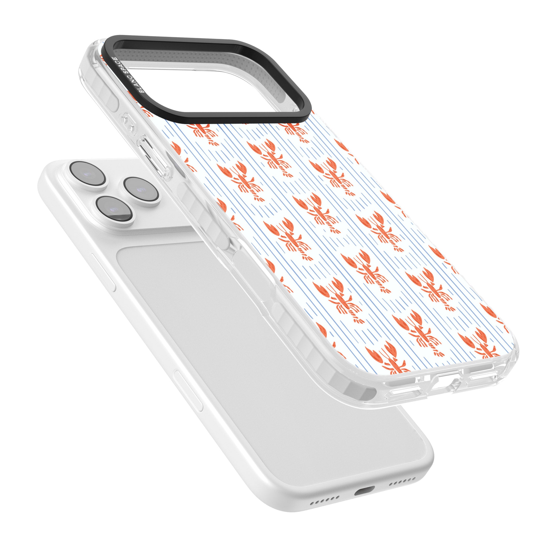 Lobster Stripes iPhone 17 Pro Max Impact Clear Phone Case Colours