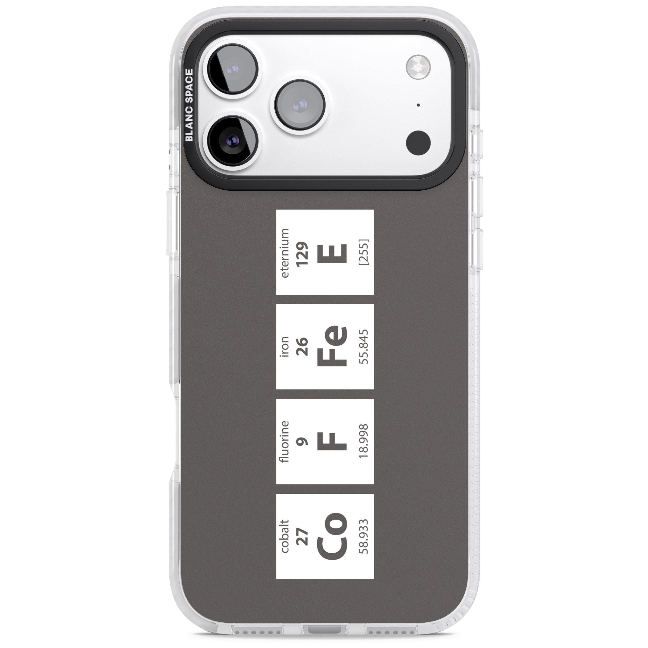 Coffee Element (Grey) iPhone 17 Pro Max Impact Clear Phone Case