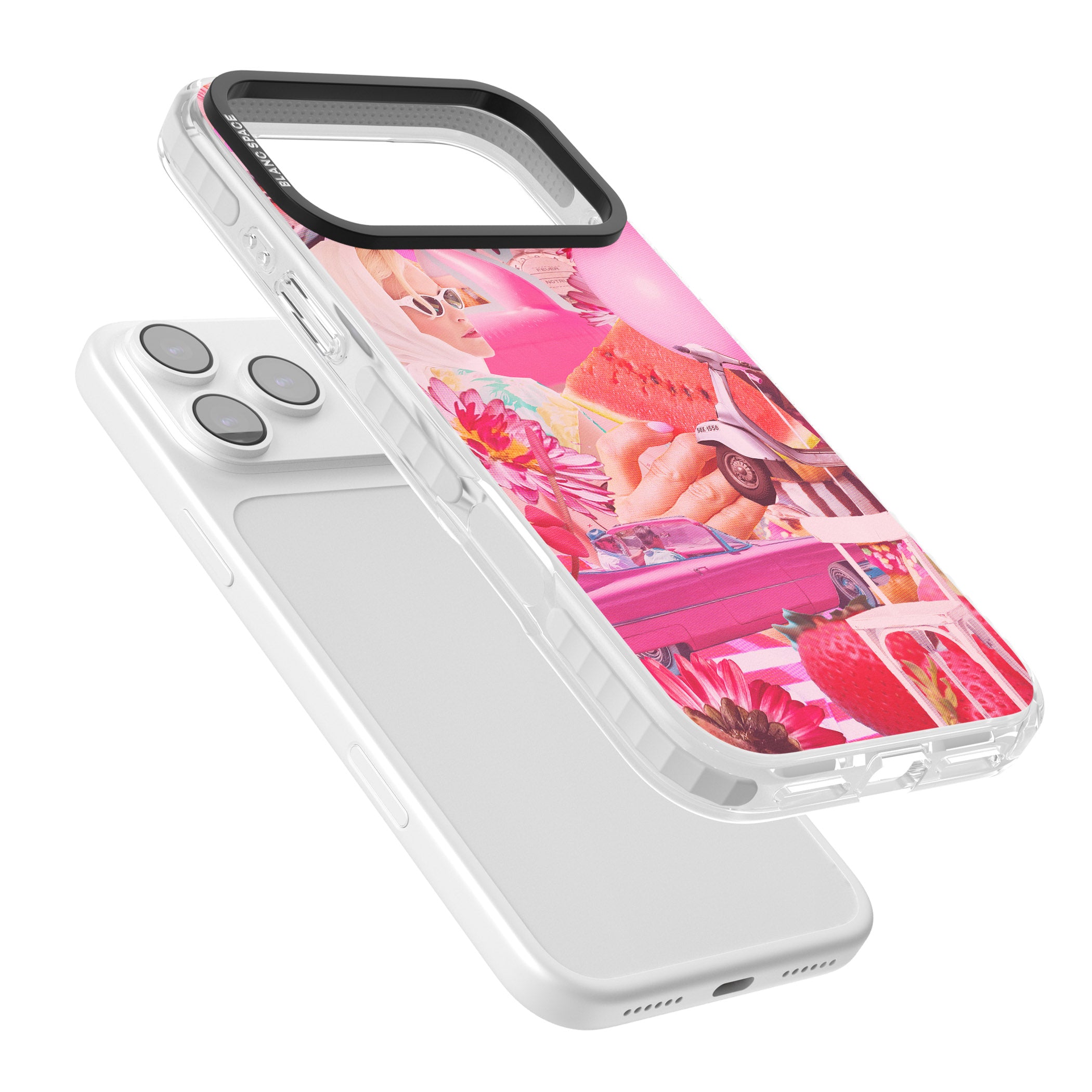 Retro Pink Glamour iPhone 17 Pro Max Impact Clear Phone Case Colours