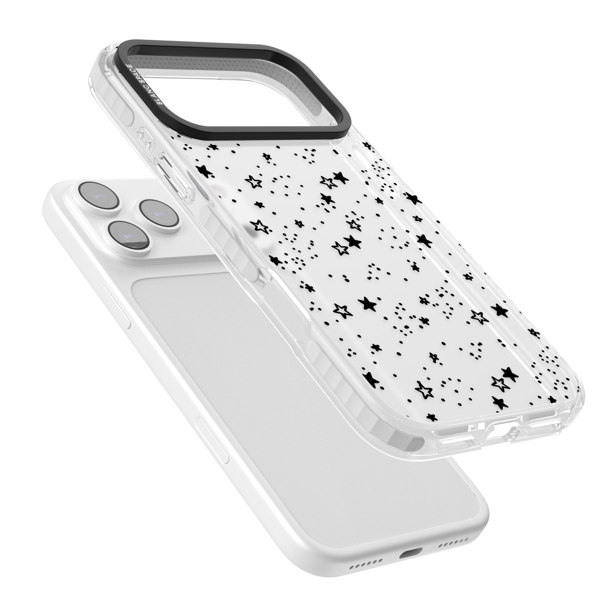 Black Star Speckle iPhone 17 Pro Max Impact Clear Phone Case Colours