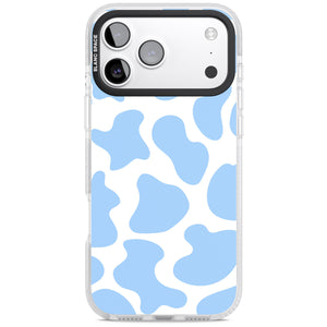 Blue And White Cow Print