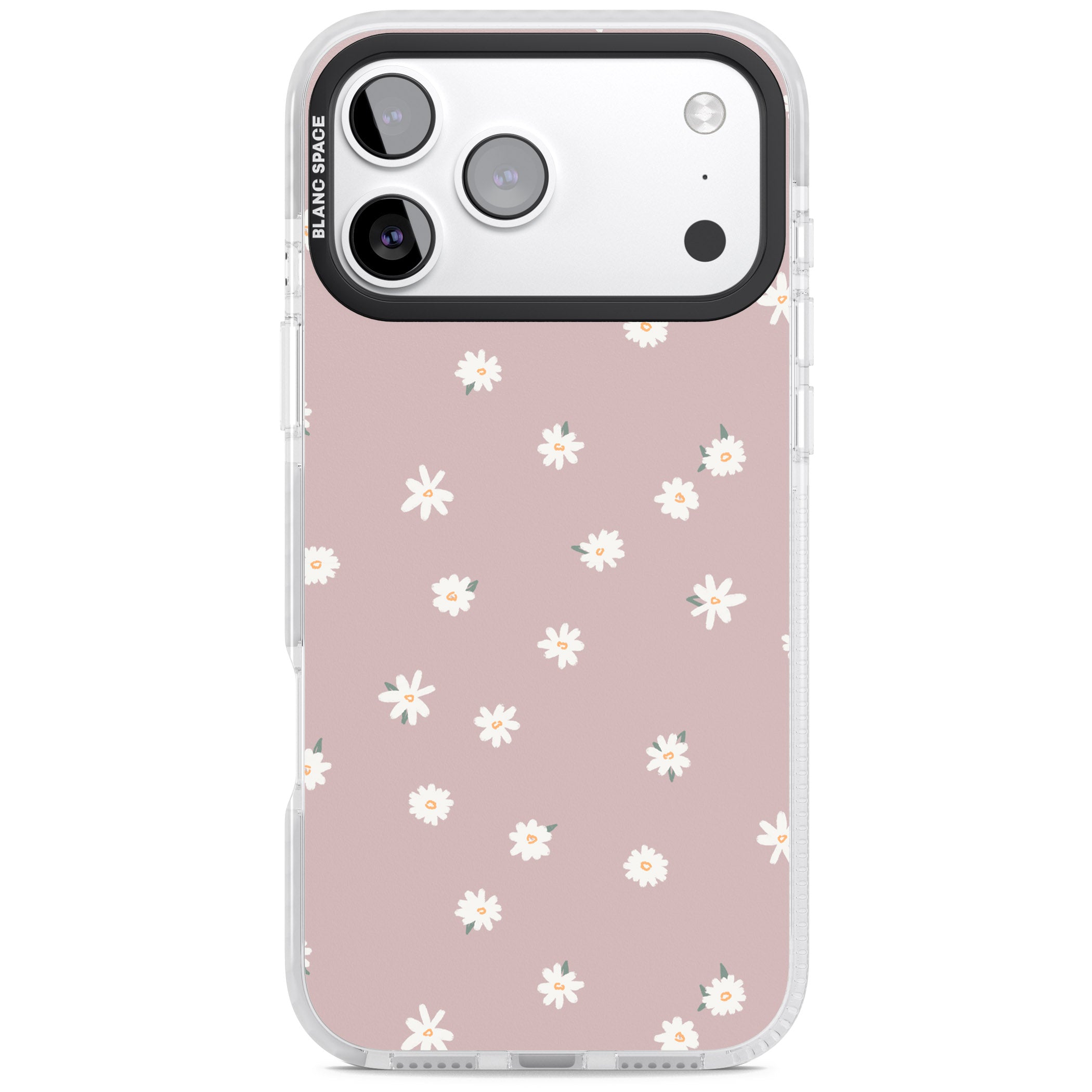 Dusty Pink Daisy iPhone 17 Pro Max Impact Clear Phone Case