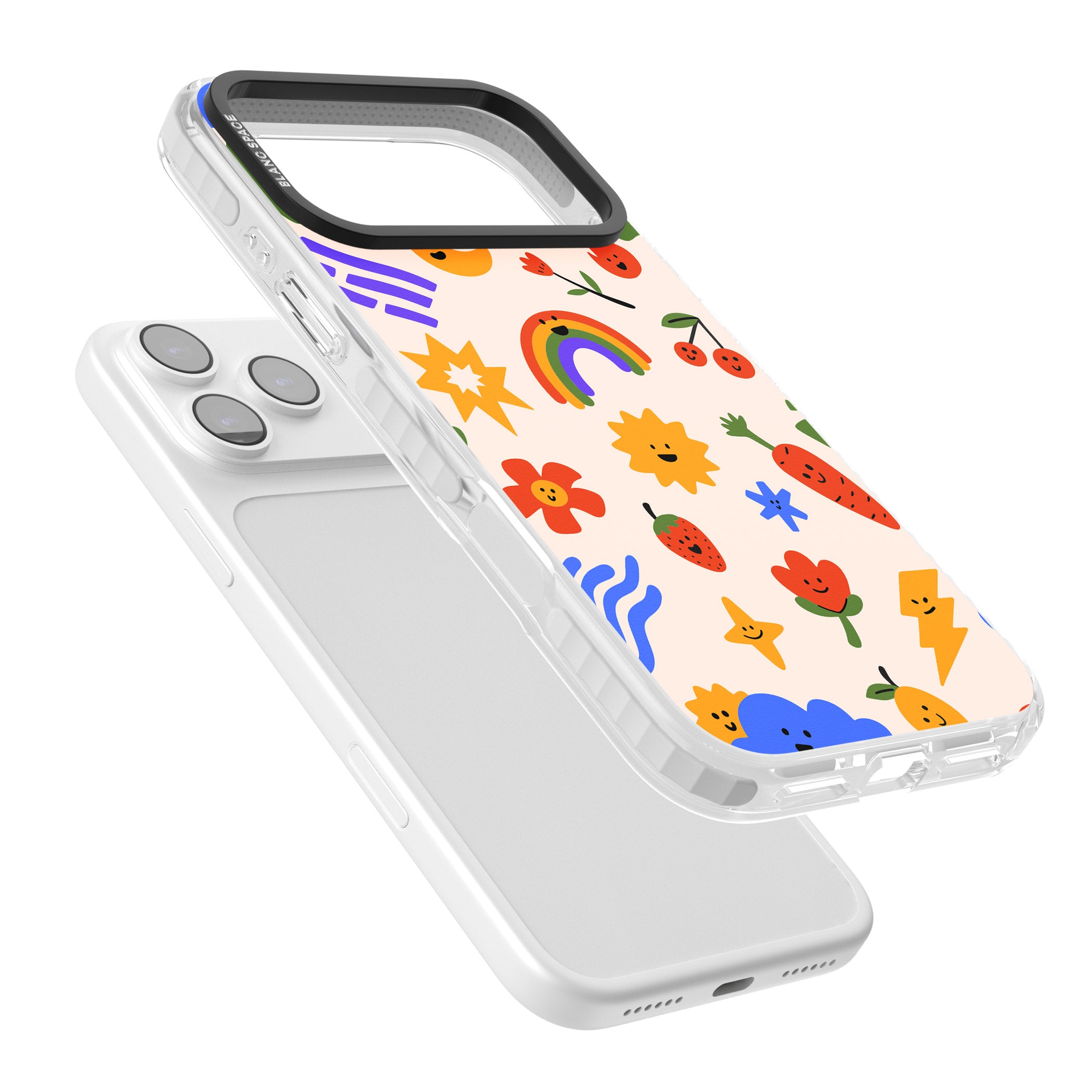 Playful Kawaii Icons iPhone 17 Pro Max Impact Clear Phone Case Colours