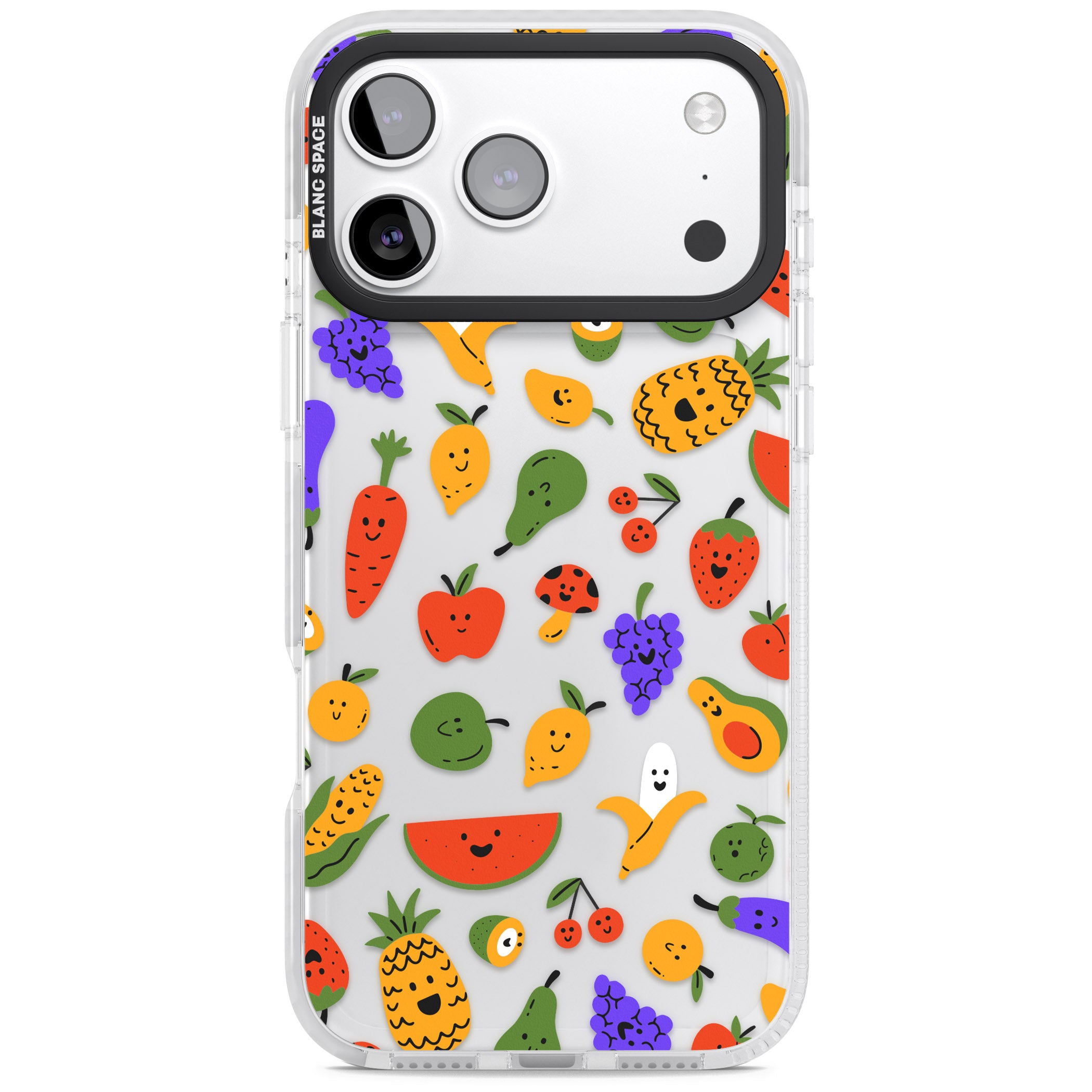 Playful Fruit Kawaii iPhone 17 Pro Max Impact Clear Phone Case
