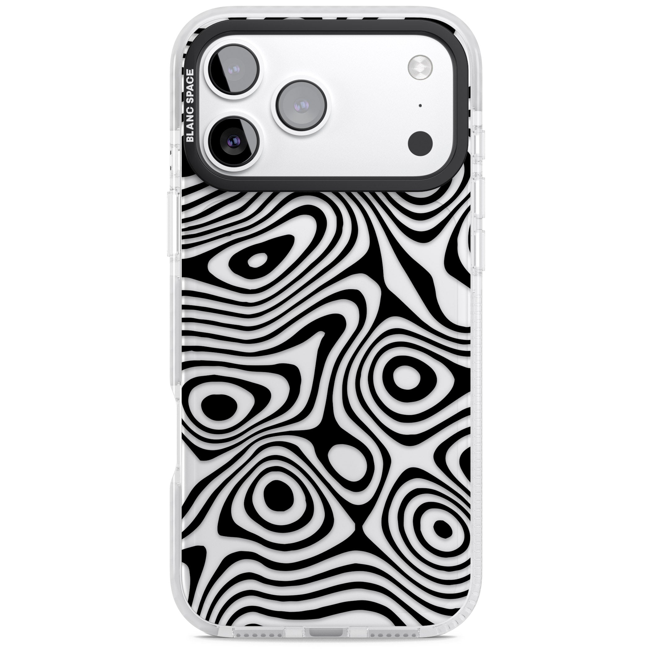 Dark Topographic Map iPhone 17 Pro Max Impact Clear Phone Case