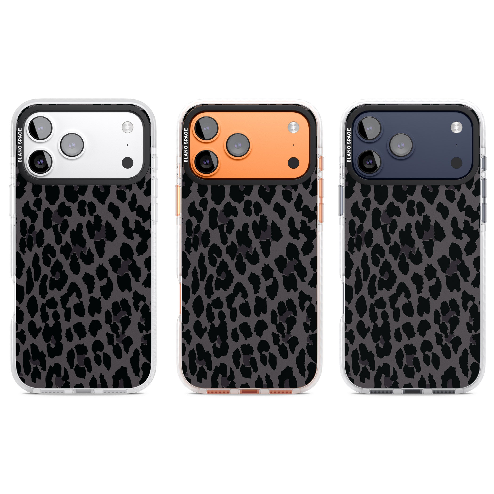 Dark Leopard Print iPhone 17 Pro Impact Clear Phone Case APT Impact Protection