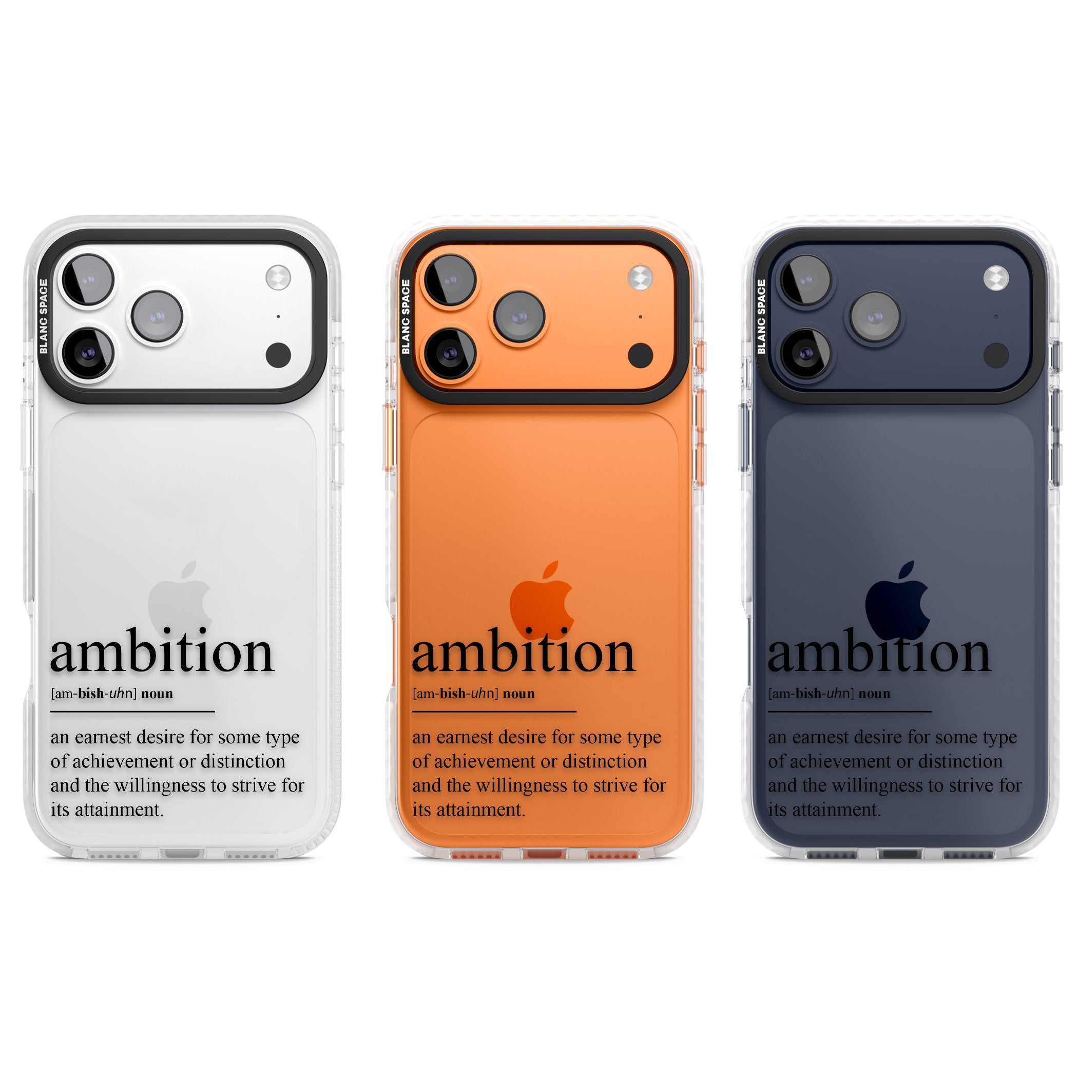 Ambition iPhone 17 Pro Impact Clear Phone Case APT Impact Protection
