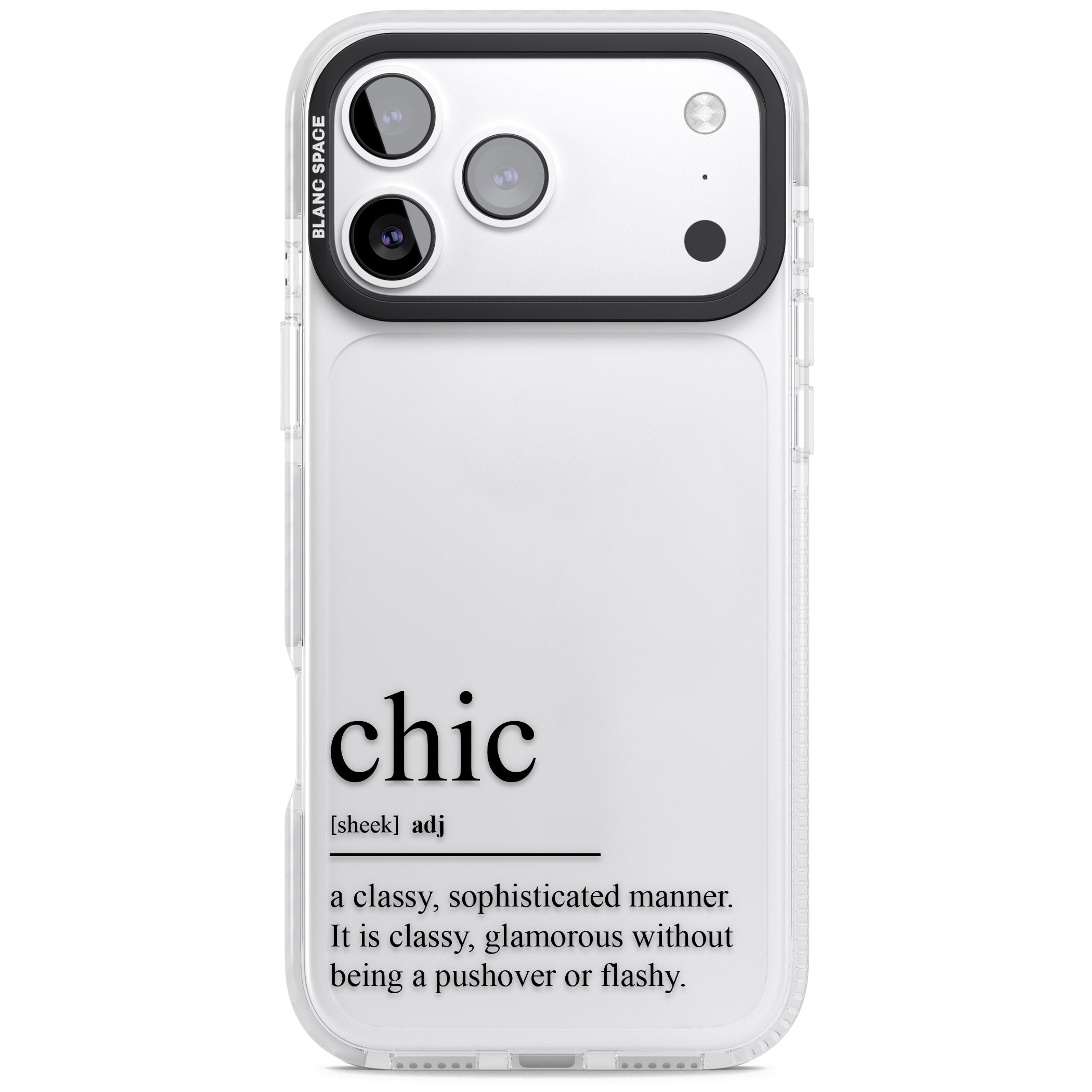 Chic iPhone 17 Pro Max Impact Clear Phone Case