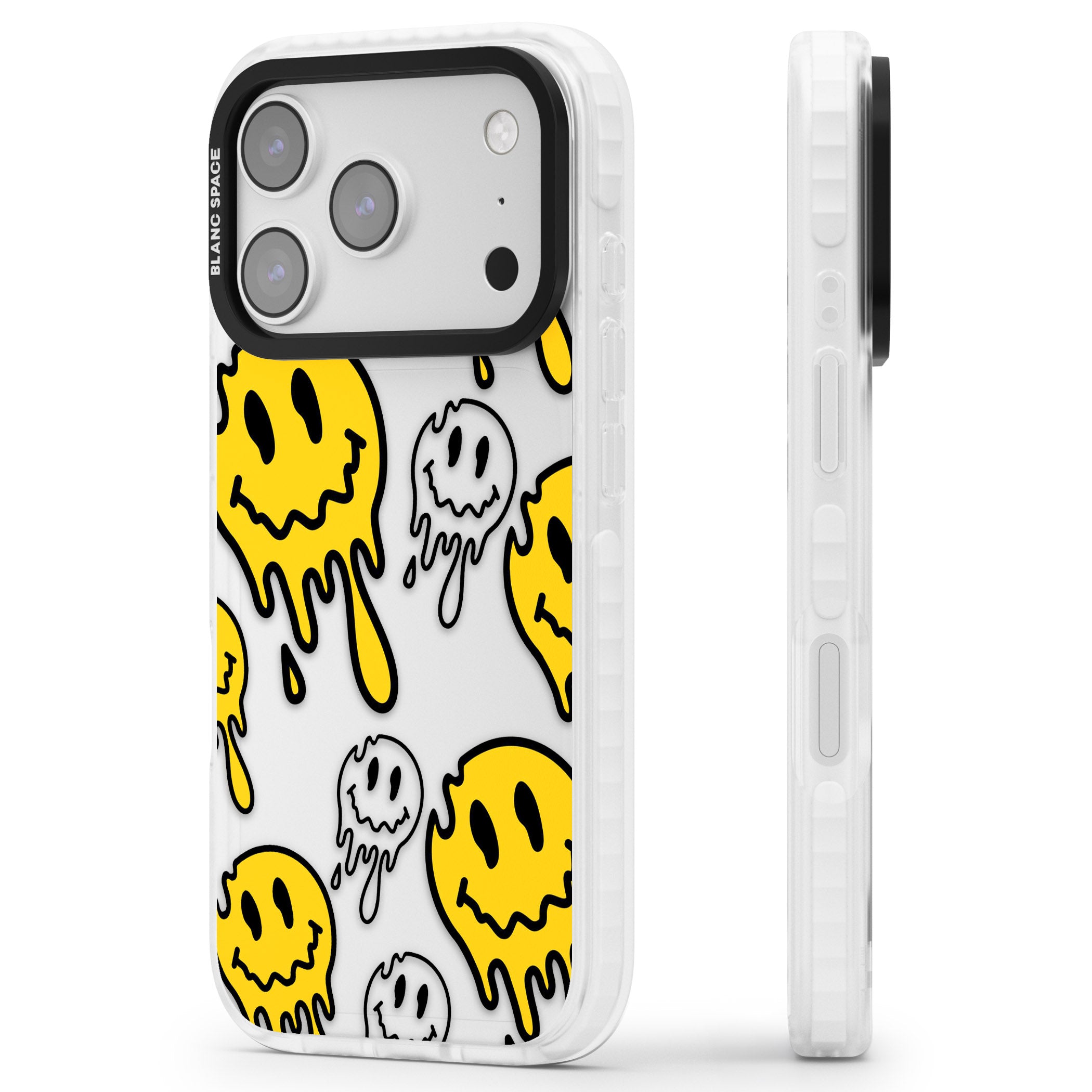 Face Melt iPhone 17 Pro Max Impact Clear Phone Case Side Profile