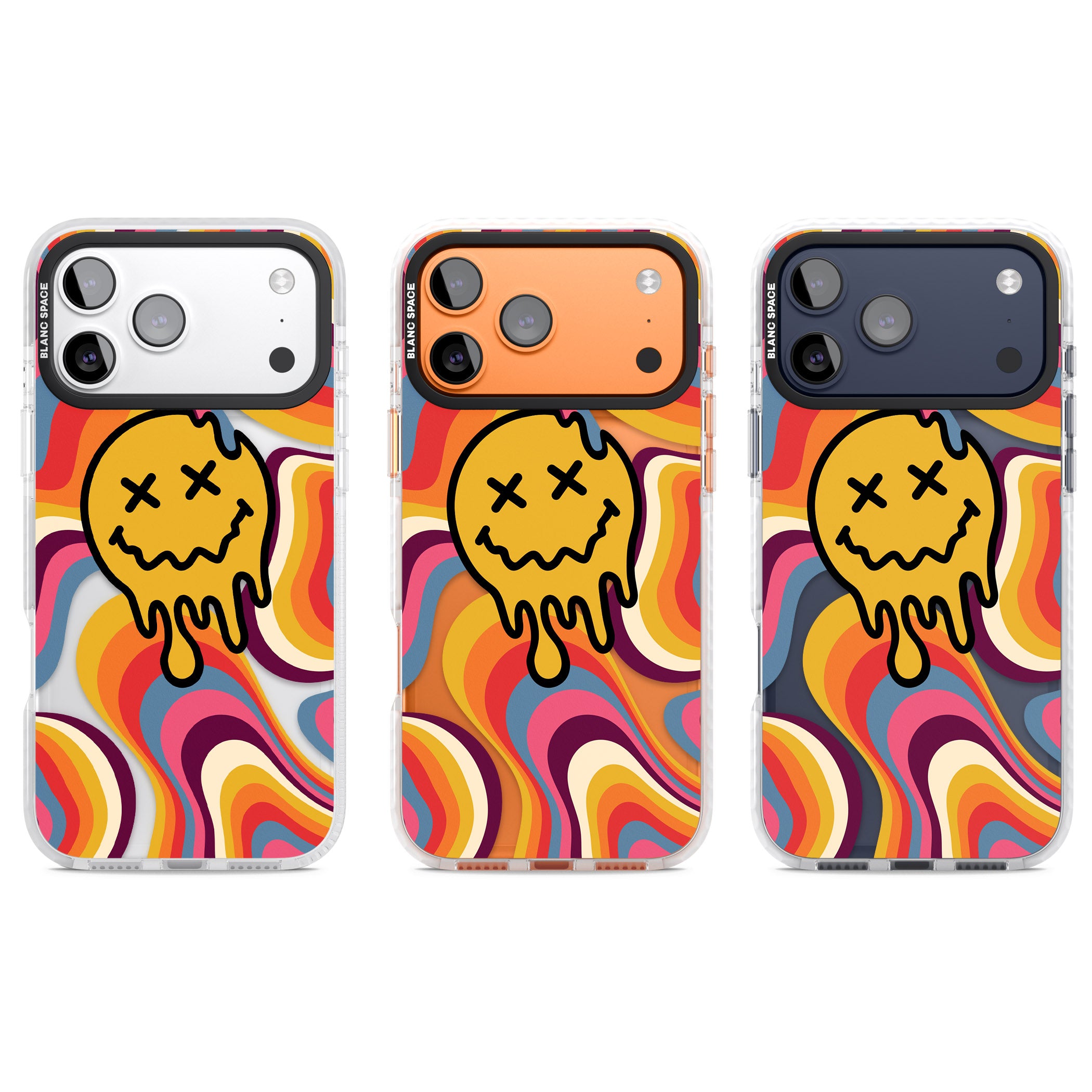Trippy Face Melt iPhone 17 Pro Impact Clear Phone Case APT Impact Protection