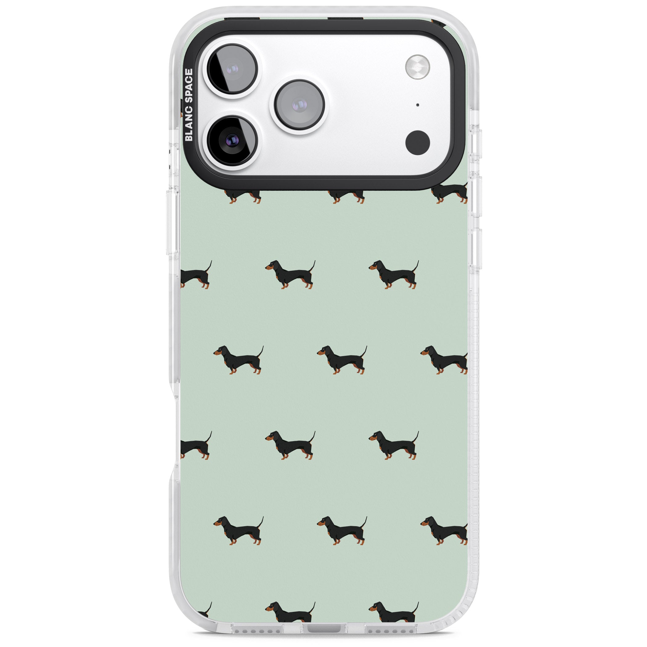 Dachshund Dog Pattern iPhone 17 Pro Max Impact Clear Phone Case