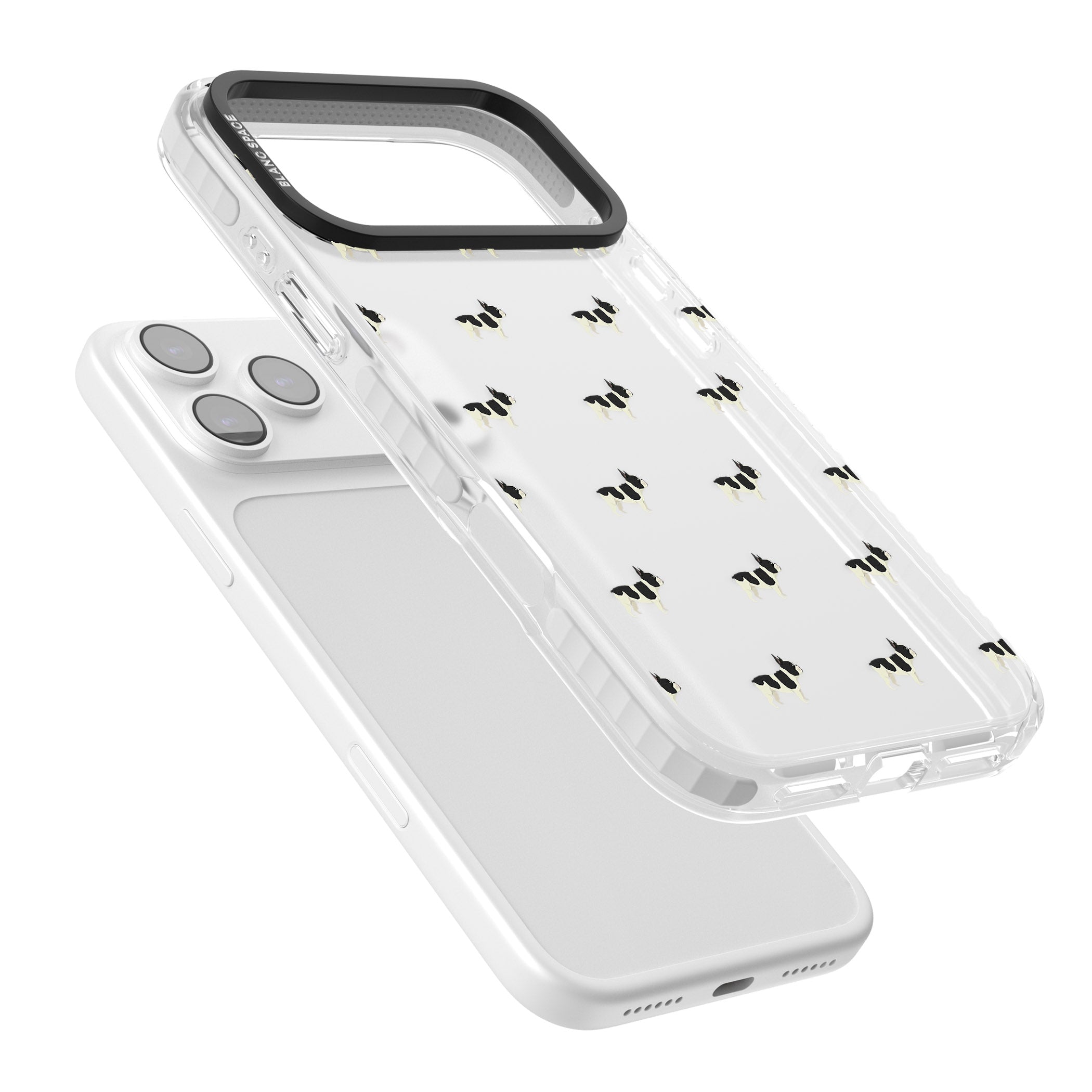 Frenchie Repeat Dog iPhone 17 Pro Max Impact Clear Phone Case Colours