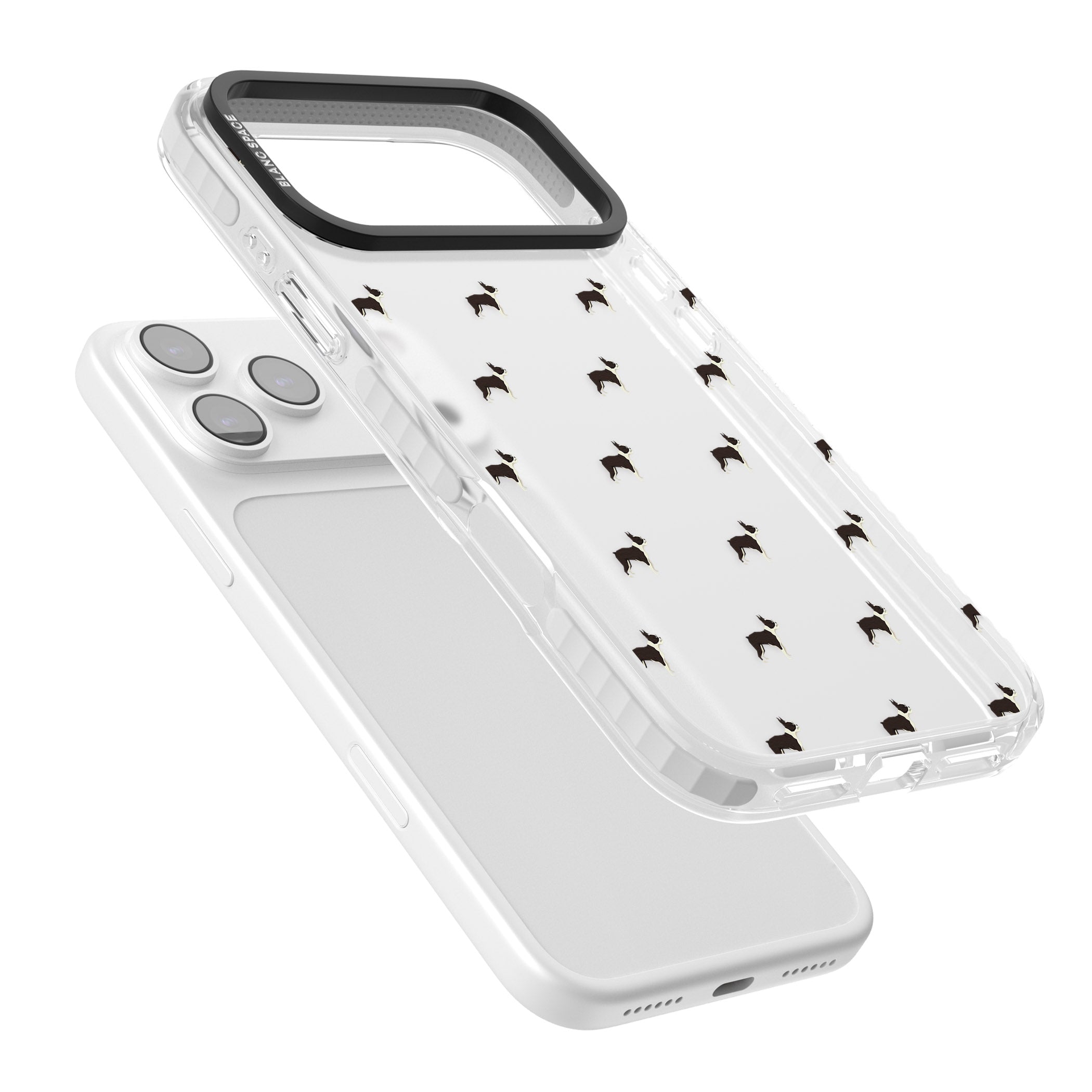 Boston Terrier Pattern iPhone 17 Pro Max Impact Clear Phone Case Colours