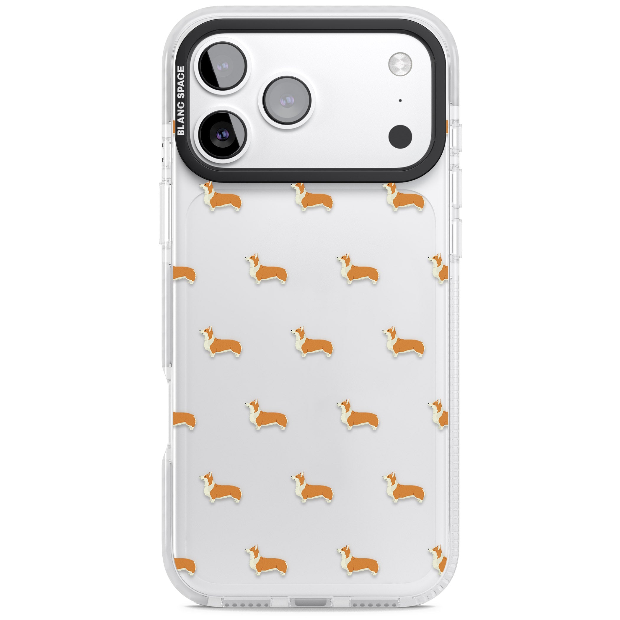 Pembroke Welsh Corgi Pattern iPhone 17 Pro Max Impact Clear Phone Case
