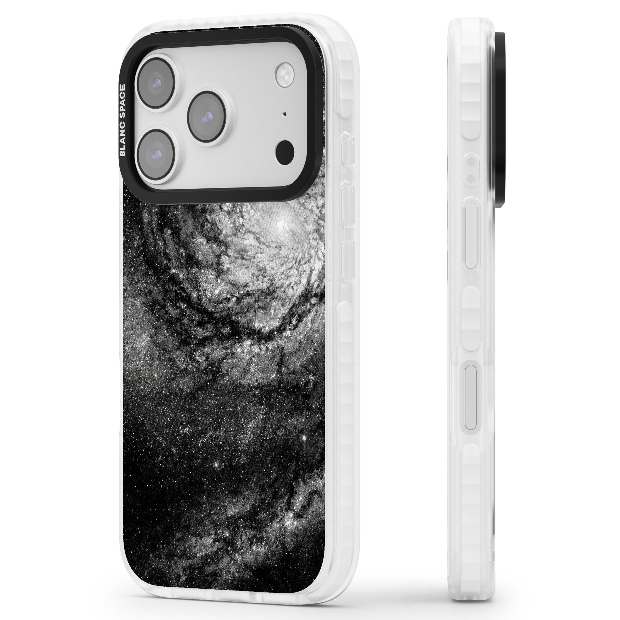 Night Sky Galaxies: Milky Way Galaxy iPhone 17 Pro Max Impact Clear Phone Case Side Profile