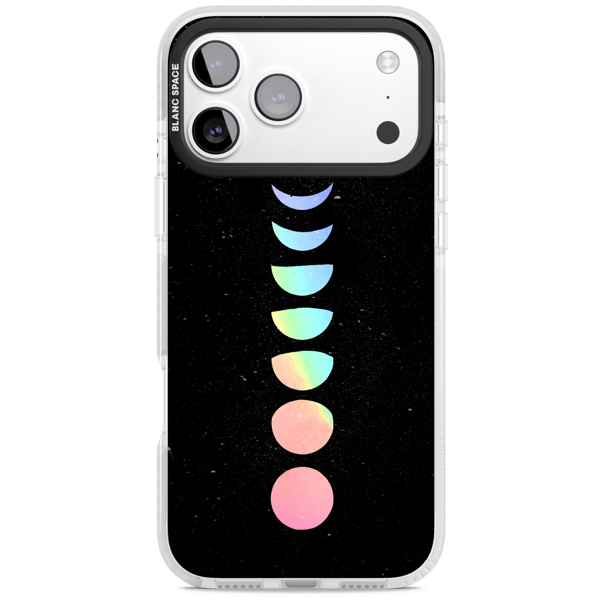 Pastel Moon Phases iPhone 17 Pro Max Impact Clear Phone Case