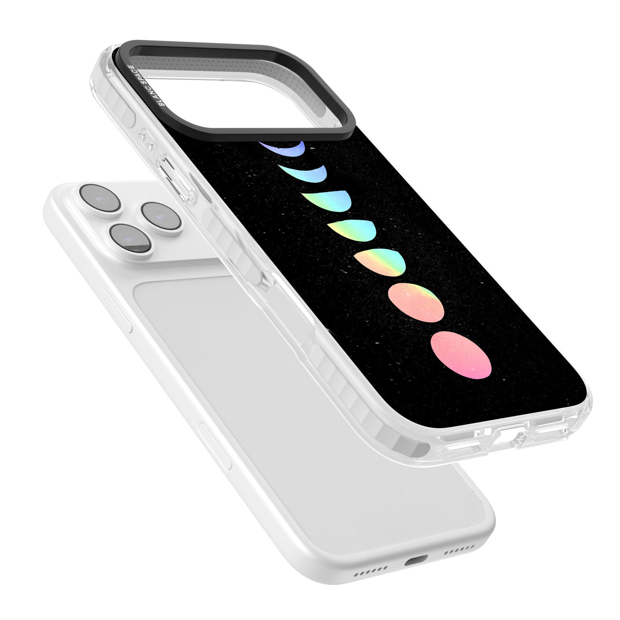 Pastel Moon Phases iPhone 17 Pro Max Impact Clear Phone Case Colours