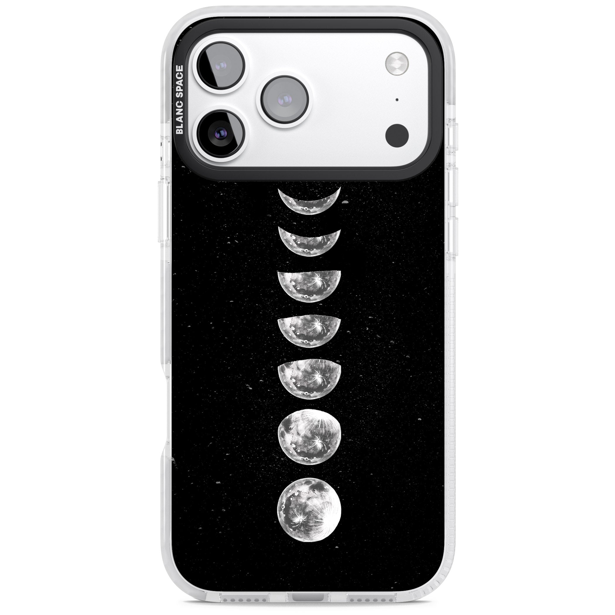 Light Watercolour Moons iPhone 17 Pro Max Impact Clear Phone Case