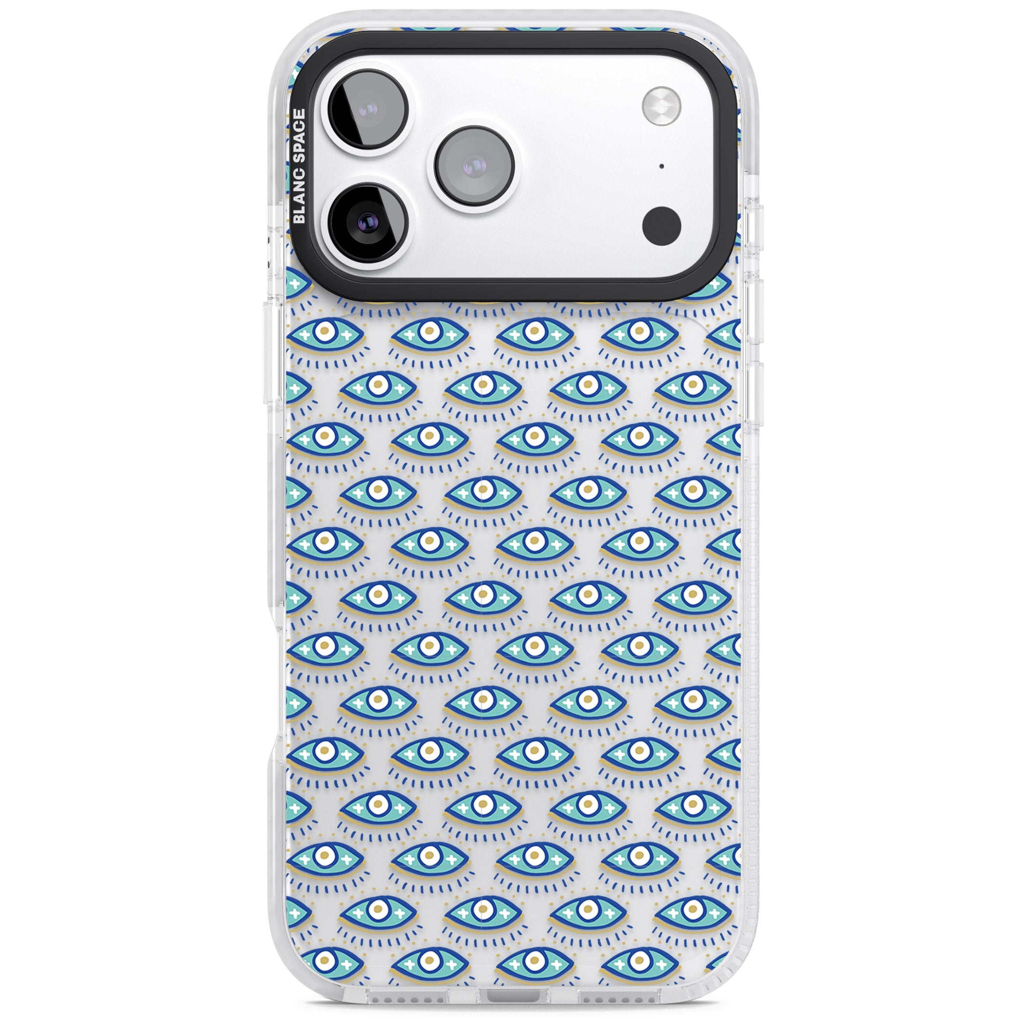 Psychedelic Eyes Pattern Color iPhone 17 Pro Max Impact Clear Phone Case