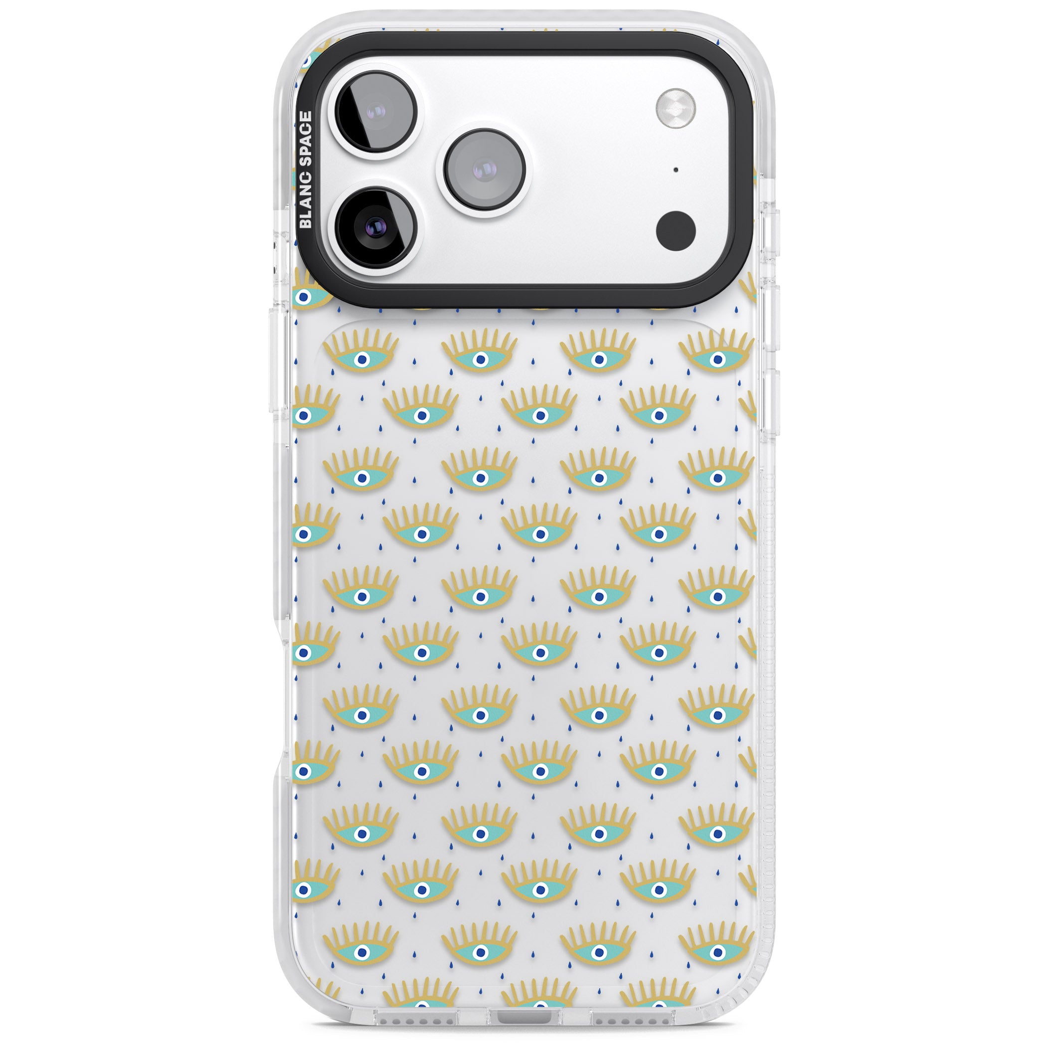 Crying Eyes Pattern iPhone 17 Pro Max Impact Clear Phone Case