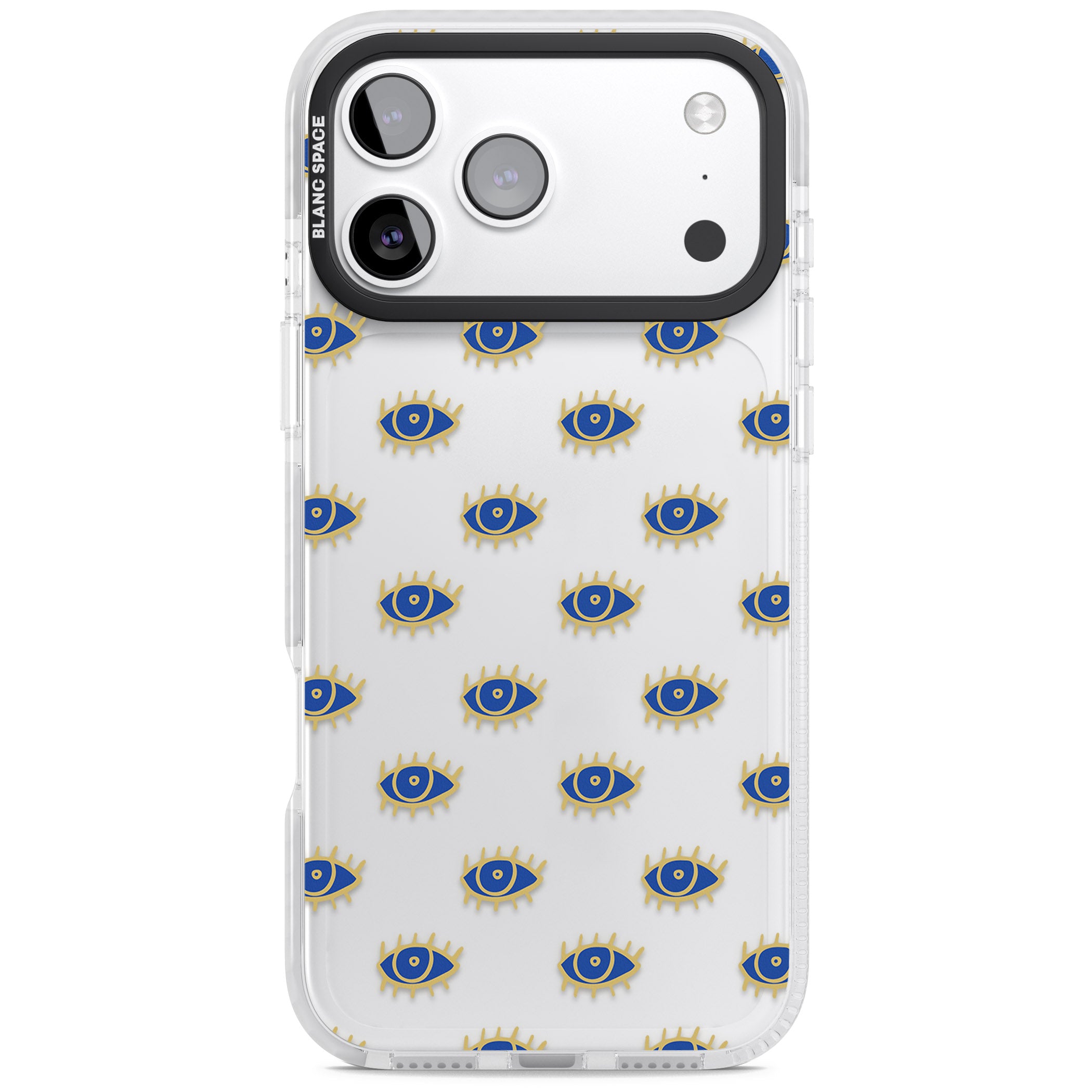 Psychedelic Eyes Pattern Classic iPhone 17 Pro Max Impact Clear Phone Case